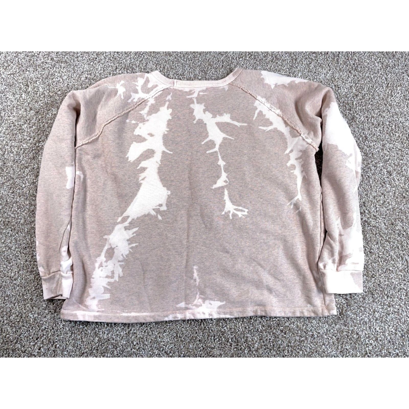 Allsaints AllSaints Sweatshirt Women Medium Dusty Pink Tie Dye Jessi Boxy Fit Graphic Print Size M / US 6-8 / IT 42-44 - 2 Thumbnail