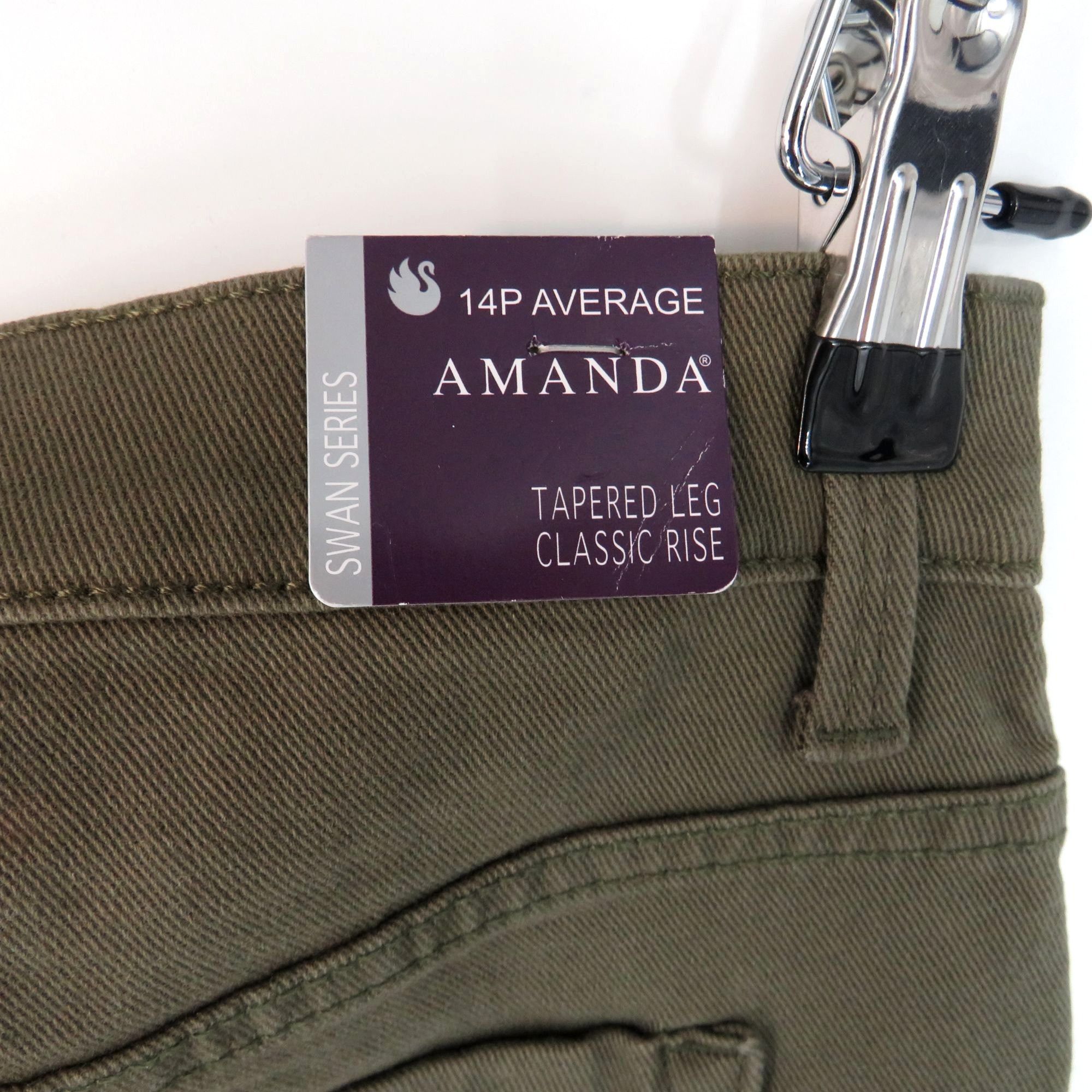 Gloria Vanderbilt Gloria Vanderbilt Women's 14P Average Willow Green Jeans NWT Size 33" - 4 Thumbnail