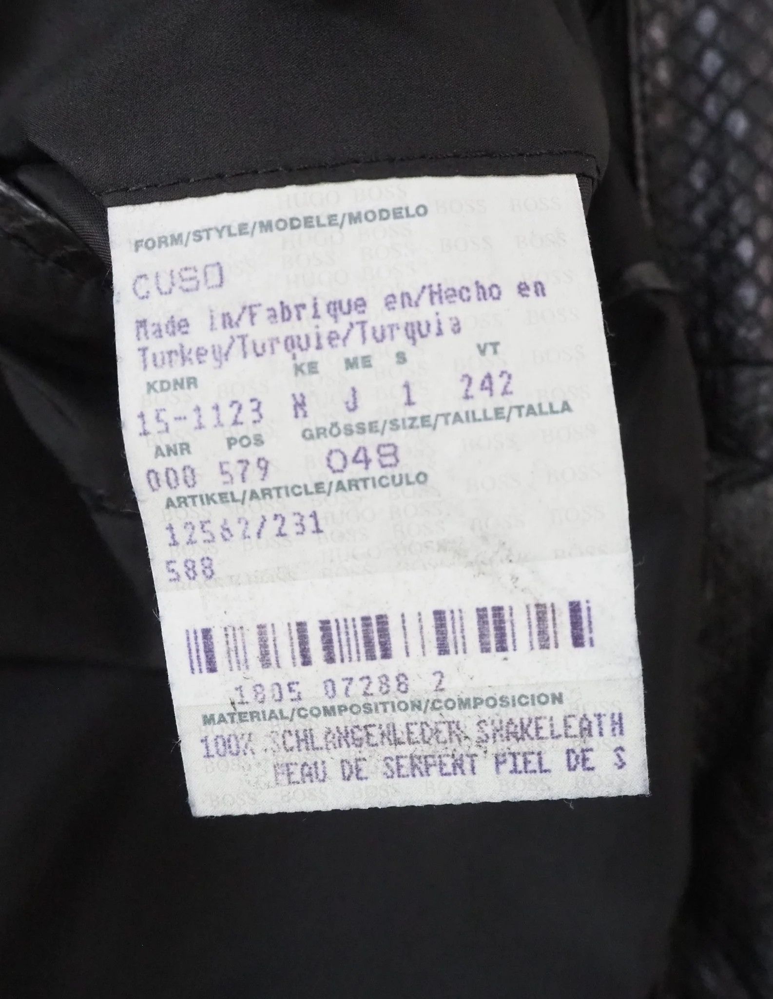 Hugo Boss Hugo Boss Black Snakeskin Leather Jacket $3950 Size US M / EU 48-50 / 2 - 5 Thumbnail