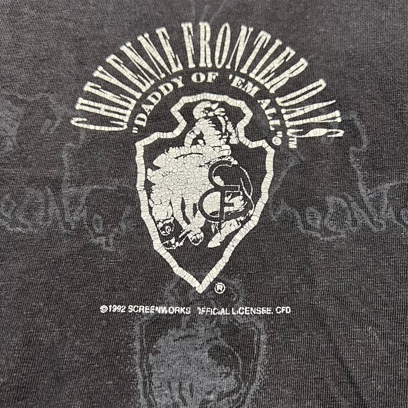 Vintage Vintage 1992 Cheyenne Frontier Days T-Shirt Oneita XL Size US XL / EU 56 / 4 - 2 Thumbnail