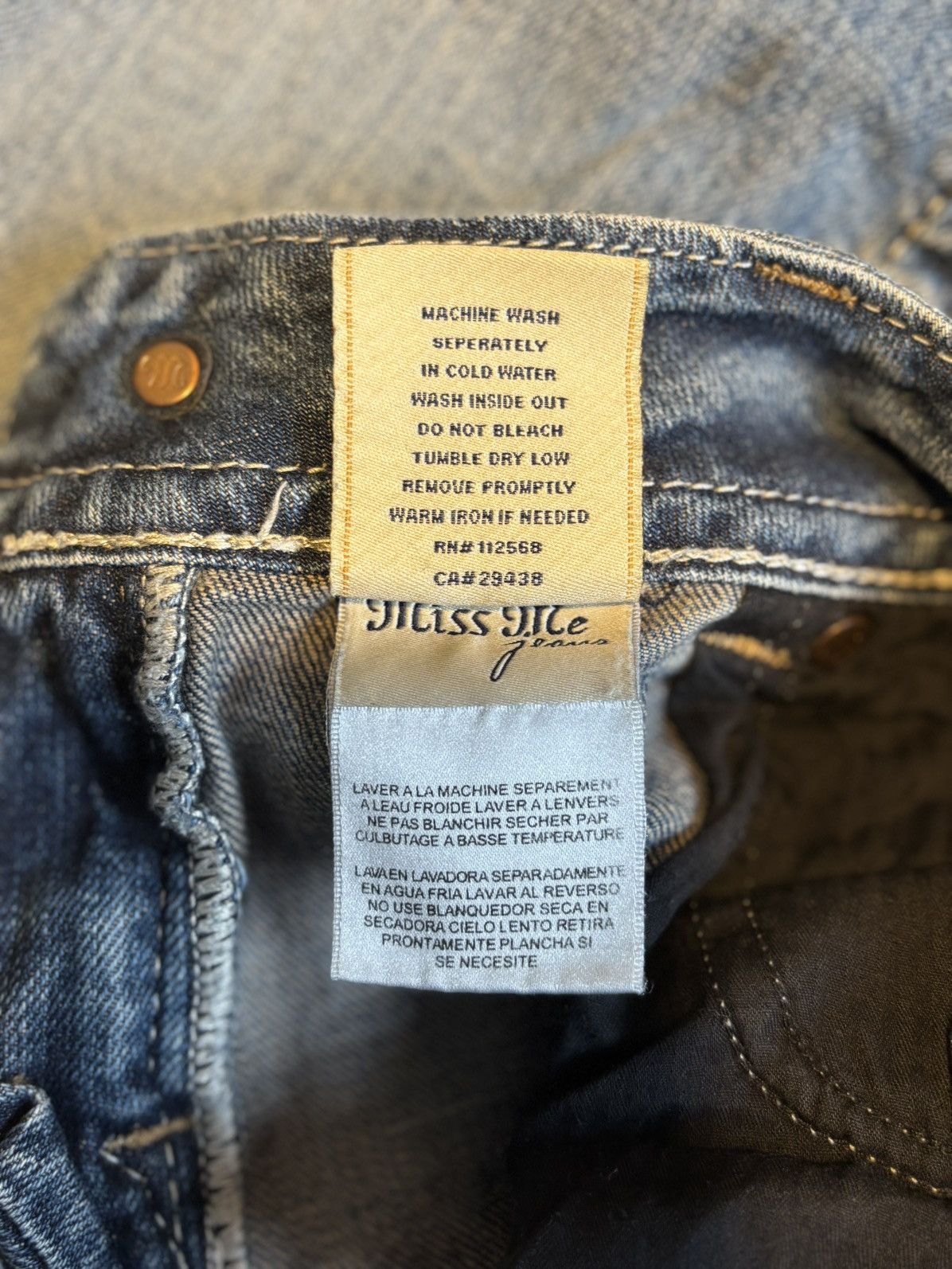 Miss Me Miss me jeans skinny 2000s goth punk skate grunge emo sk8 Size 31" - 16 Thumbnail