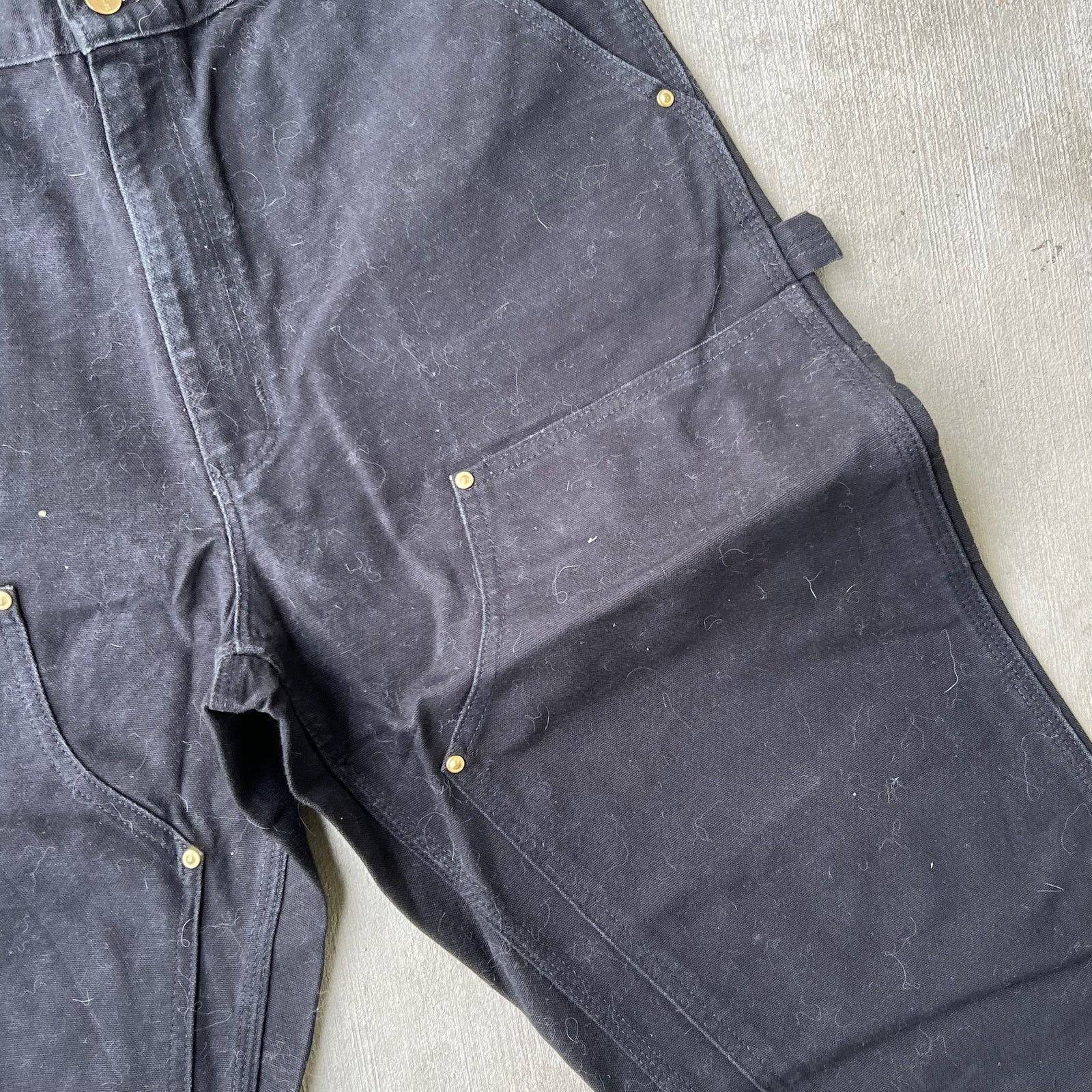 Carhartt × Vintage Carhartt black double knee work wear carpenter pants Size US 35 - 4 Thumbnail