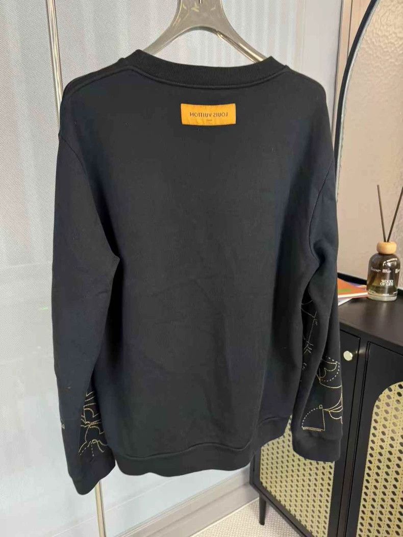 Louis Vuitton Louis Vuitton Black embroidered musical note full logo swea Size US XXL / EU 58 / 5 - 2 Thumbnail
