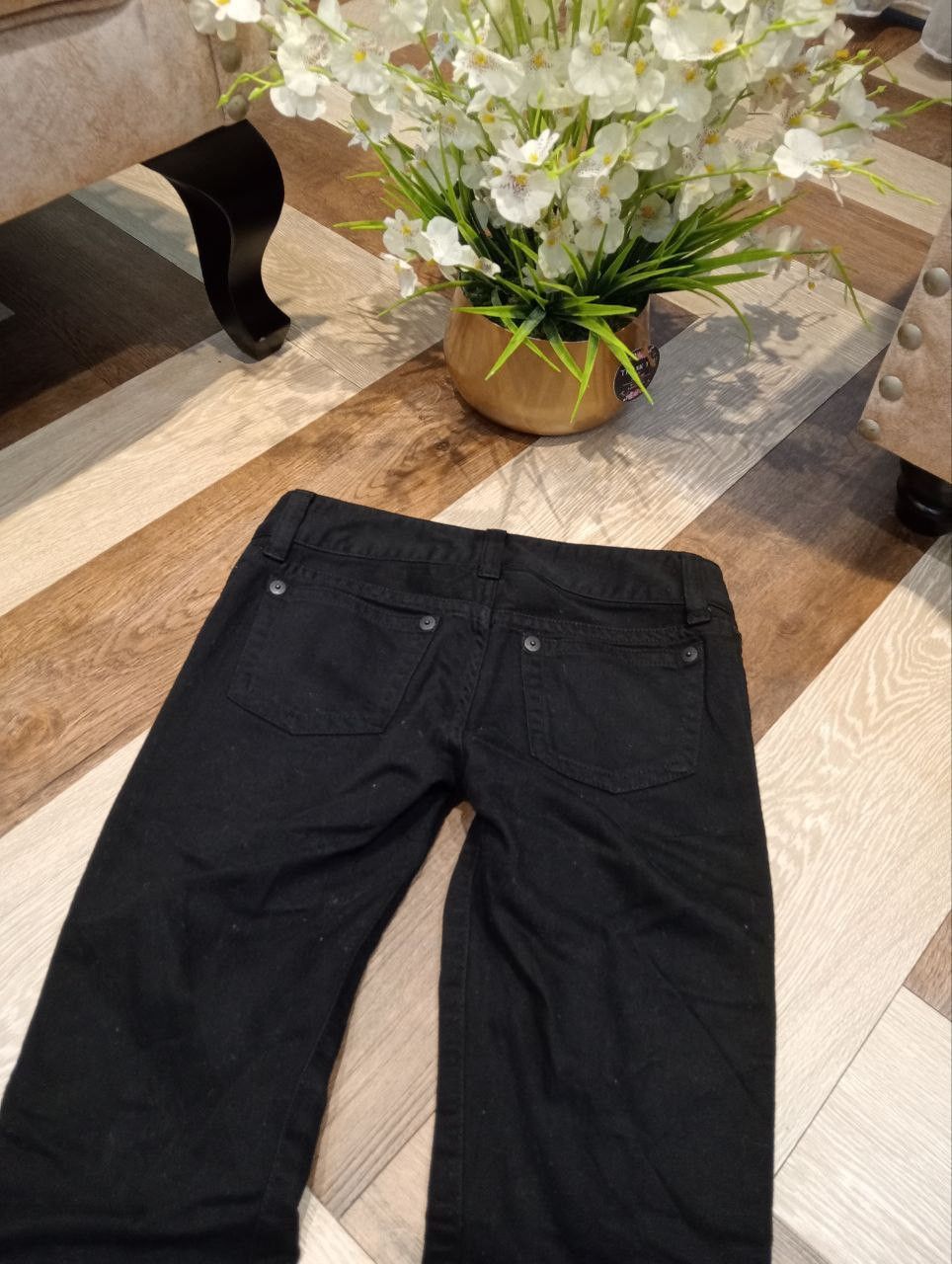 If Six Was Nine MOUSSY JAPAN BLACK JEANS WITH LACE UP SIDE Size 25" / US 0 / IT 36 - 10 Thumbnail