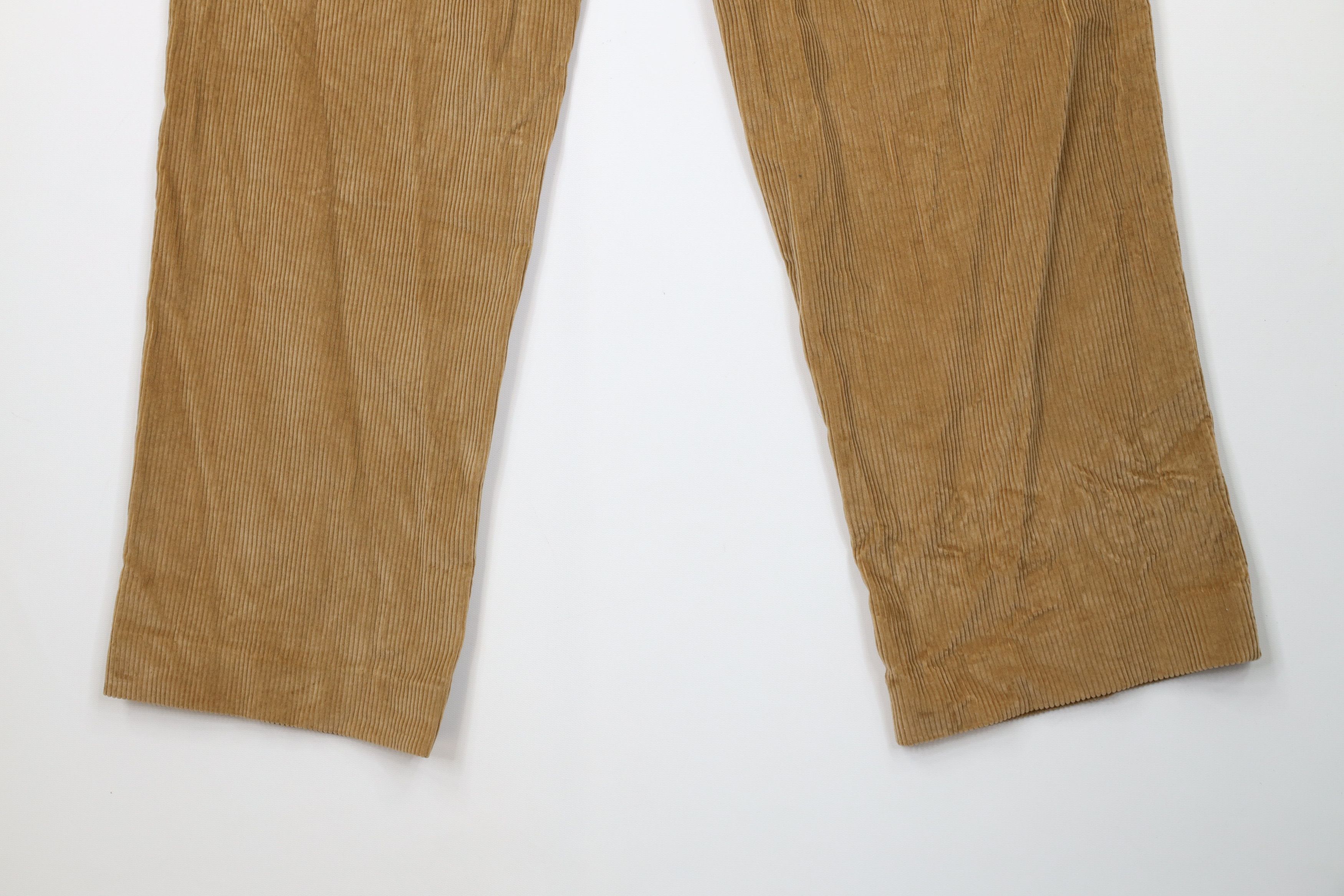 L.L. Bean Vintage LL Bean Wide Leg Corduroy Chino Pants Beige Cotton Size US 35 - 10 Thumbnail