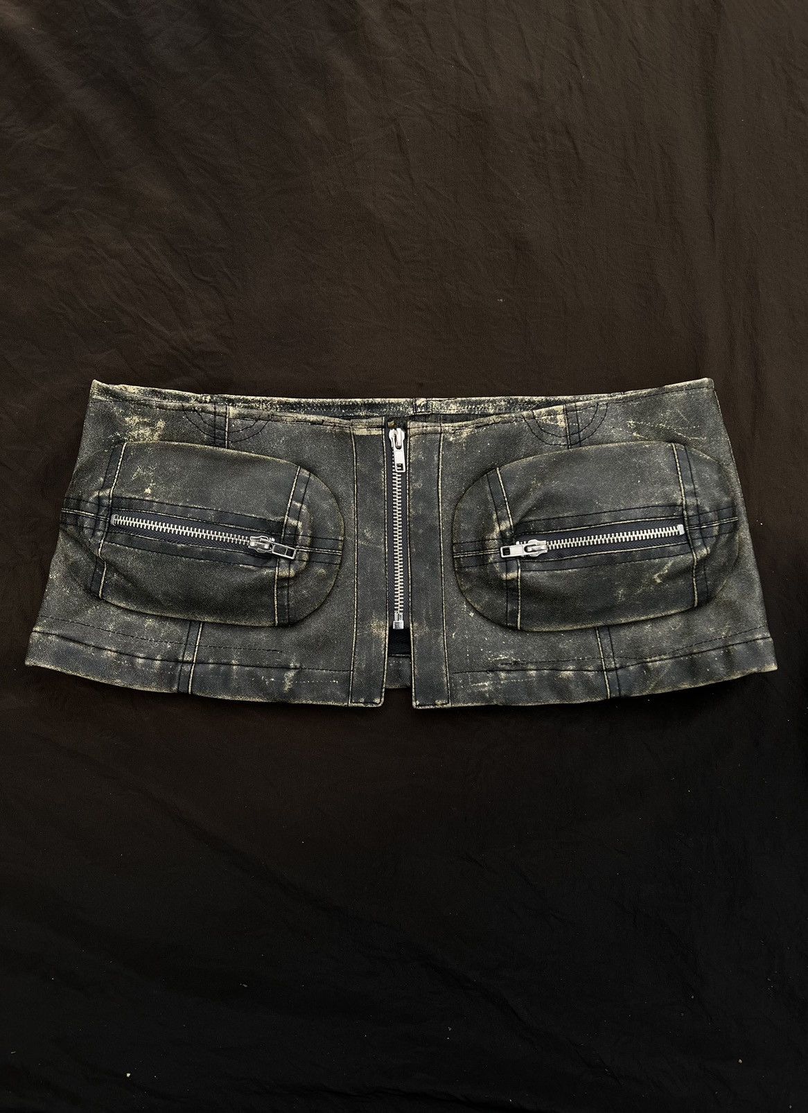 Japanese Brand × Vintage Belt mini skirt Size 28" / US 6 / IT 42 - 2 Thumbnail