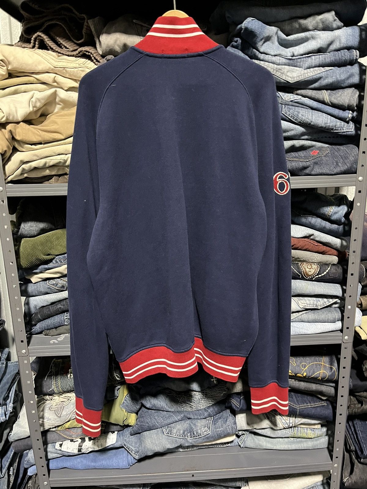 Polo Ralph Lauren × RRL Ralph Lauren × Vintage Crazy Vintage Polo Ralph Lauren 67 Y2K Varsity Logo Zip-Up Size US L / EU 52-54 / 3 - 8 Thumbnail