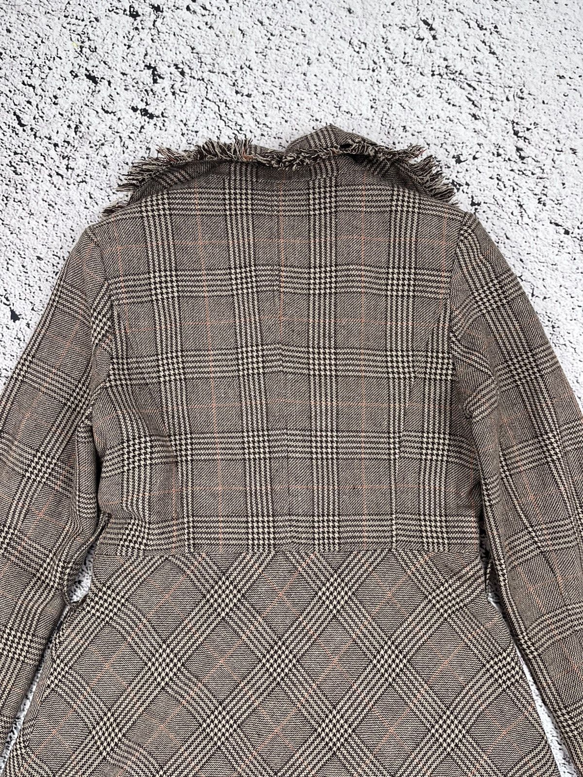 Kenzo Vintage Kenzo Plaid Coat Frayed Trim Wool Blend Womens 38 Size XS / US 0-2 / IT 36-38 - 17 Thumbnail