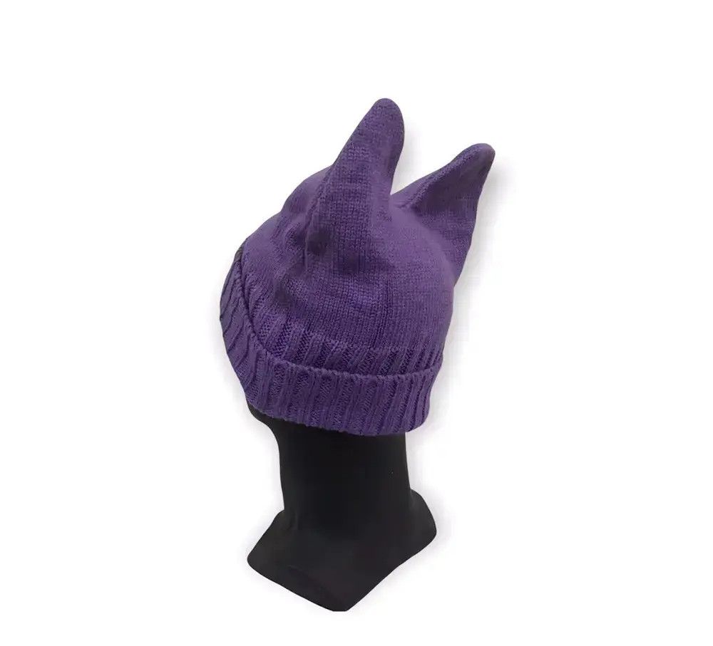 Vintage Japanese Brand Devil Horn Beanie Hat Size ONE SIZE - 3 Thumbnail