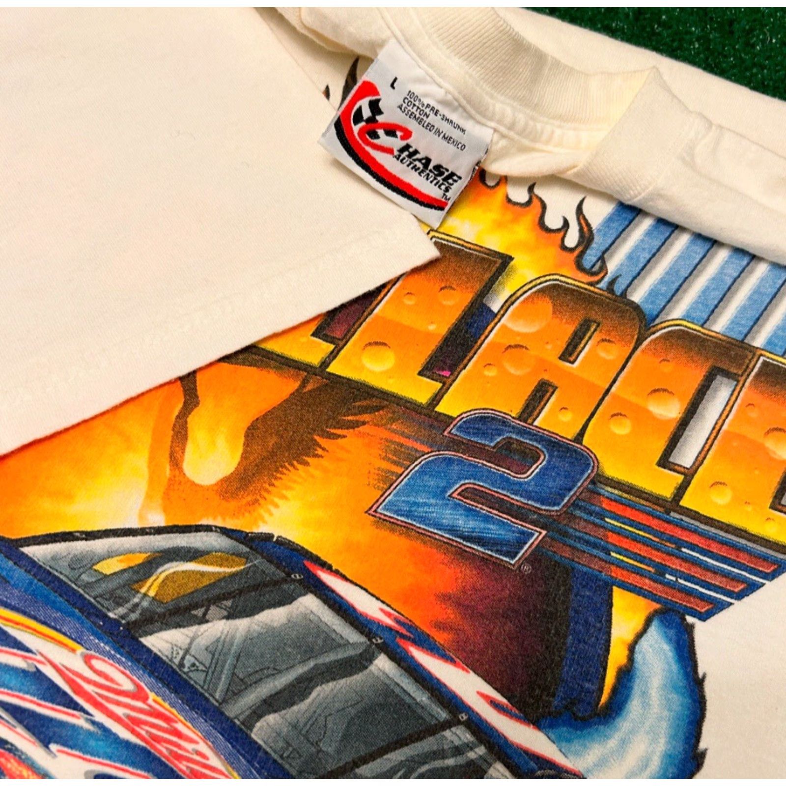 Vintage VINTAGE NASCAR Rusty Wallace Fire & Ice Flames Double Sided VTG Shirt Mens L Size US L / EU 52-54 / 3 - 3 Thumbnail