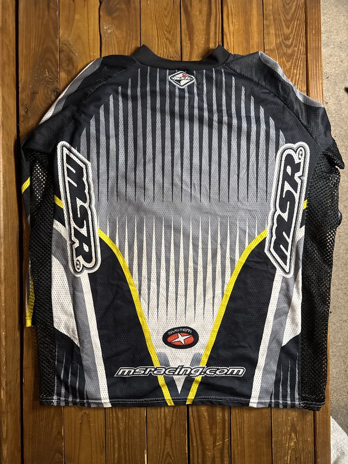 Fox Racing Vintage 90s Y2K MSR Moto Racing Mesh Black Jersey Size US L / EU 52-54 / 3 - 3 Thumbnail