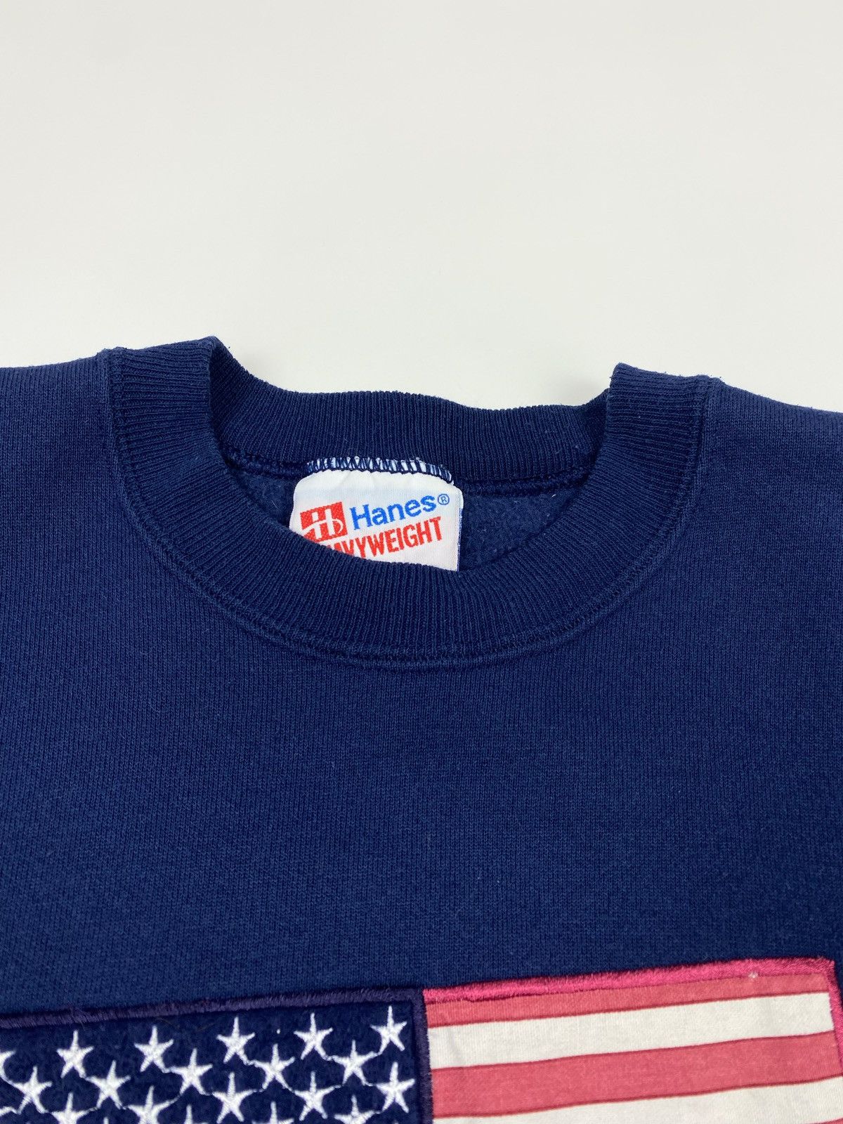 Vintage 1990’s Vintage Hanes New York USA Flag Boxy Sweatshirt Size US L / EU 52-54 / 3 - 4 Thumbnail