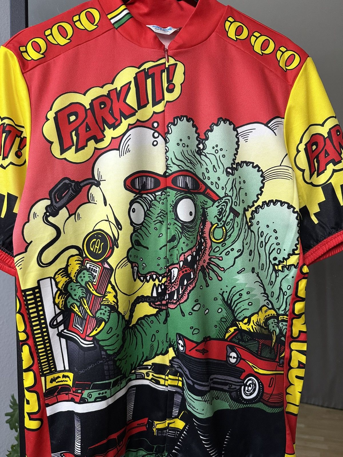 If Six Was Nine × PEARL iZUMi × Vintage Vintage Pearl Izumi Pop Art Godzilla Cycling Jersey USA Y2K Size US L / EU 52-54 / 3 - 2 Thumbnail