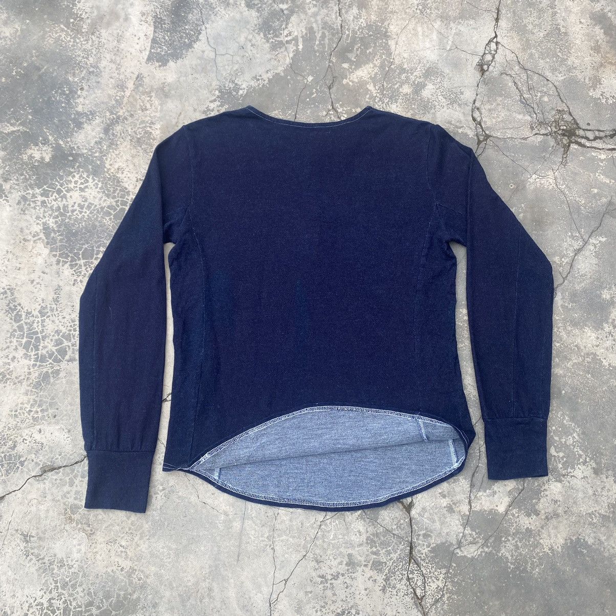 18 Waits The Harlem Henley Indigo French Terry Size US M / EU 48-50 / 2 - 4 Thumbnail
