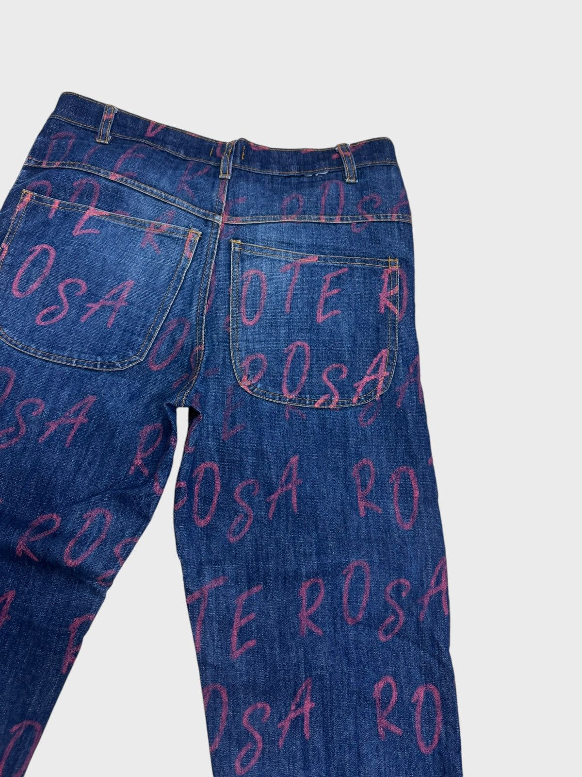 Japanese Brand ROTE ROSA All Print Distressted Denim Jeans Size US 32 / EU 48 - 11 Thumbnail