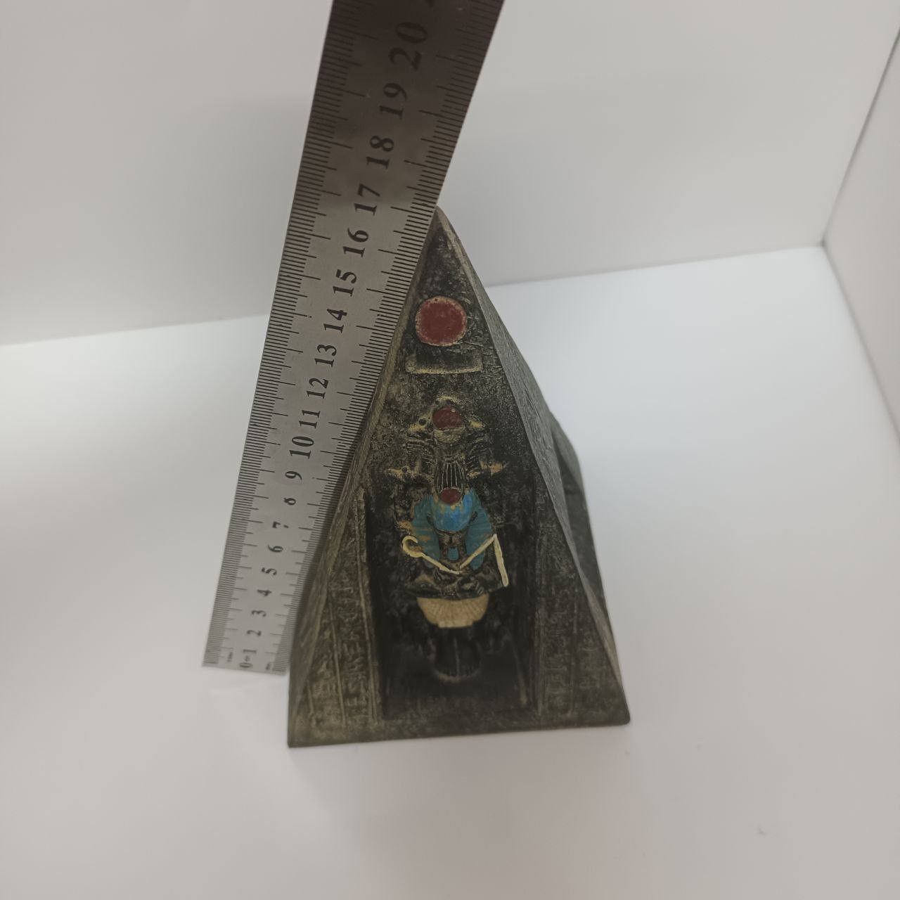 Handmade Osiris & Nefertari Statue Egyptian Pharaonic Pyramid Decor Size ONE SIZE - 6 Thumbnail