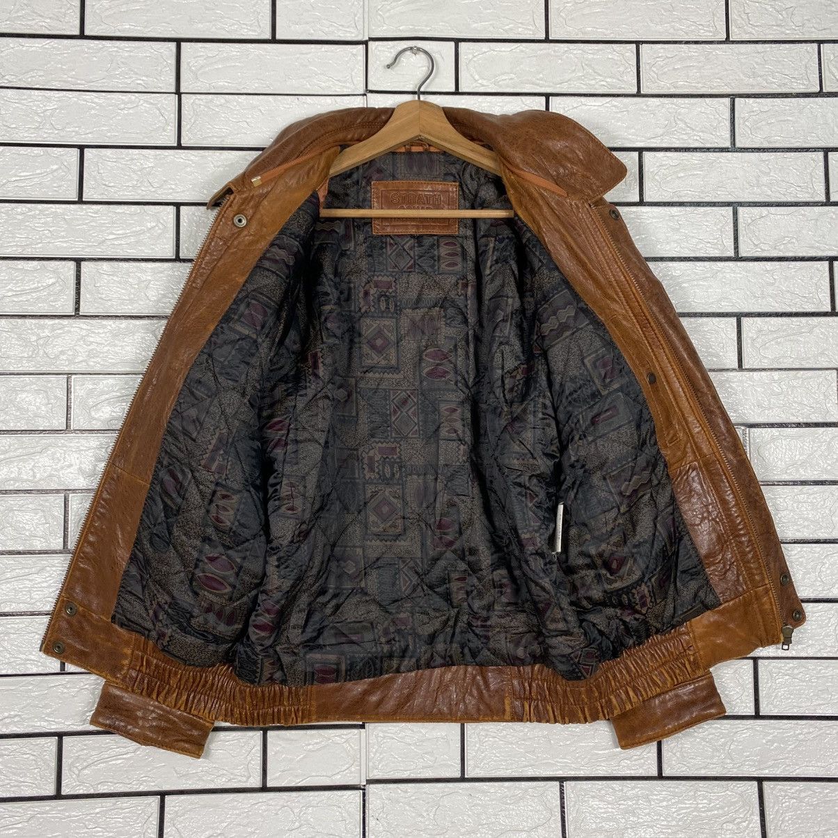 Issey Miyake Vintage Leather Jacket Strath Conar Blanket Fly Size US M / EU 48-50 / 2 - 14 Thumbnail