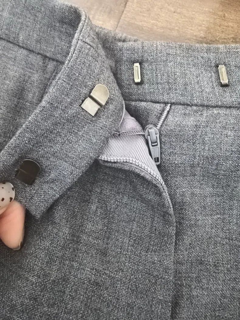 Thom Browne Thom Browne Gray wool pleated skirt Size 26" / US 2 / IT 38 - 3 Thumbnail