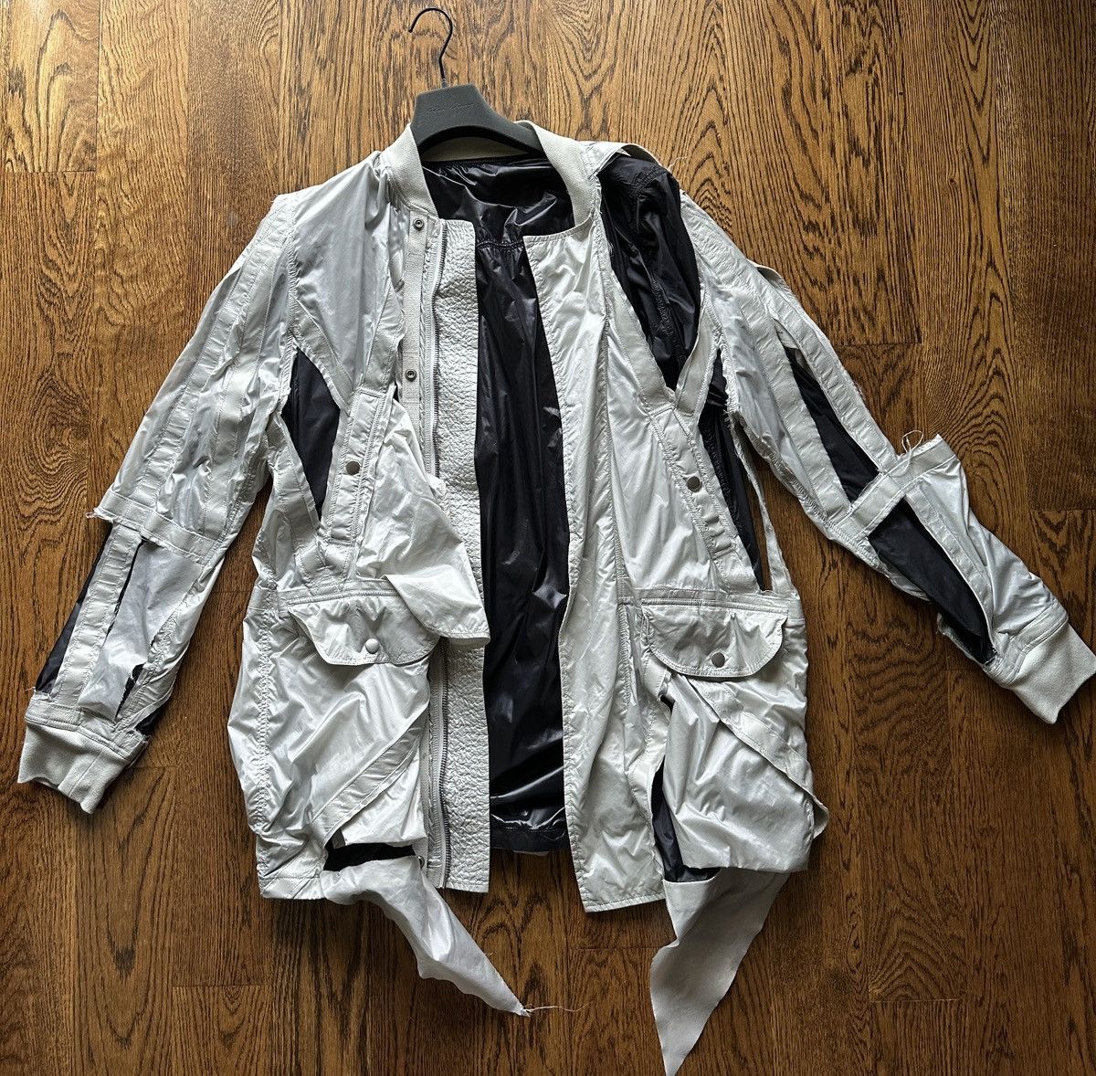 Rick Owens Rick Owens SS19 BABEL Runway Destroyed Rod Flight Jacket 50 Size US M / EU 48-50 / 2 - 3 Thumbnail