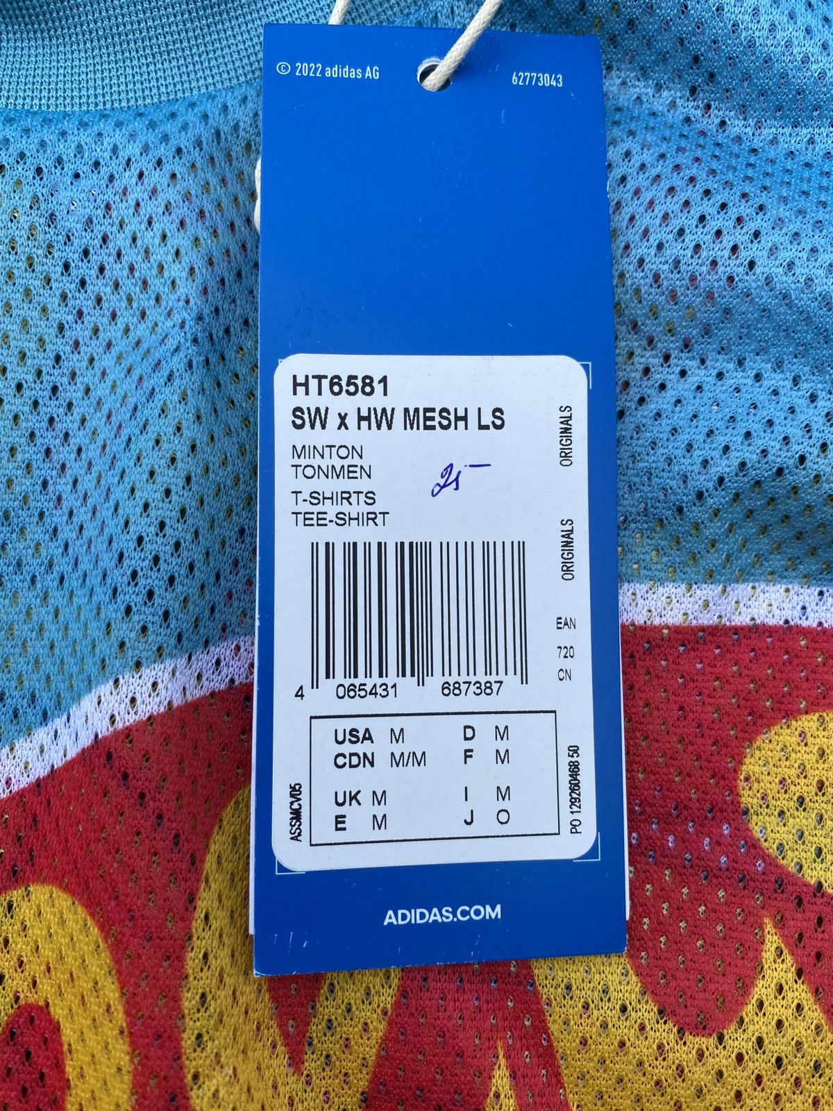 Adidas New Adidas Sean Wotherspoon X Hot Wheels Long Sleeve Mesh Size US M / EU 48-50 / 2 - 7 Thumbnail
