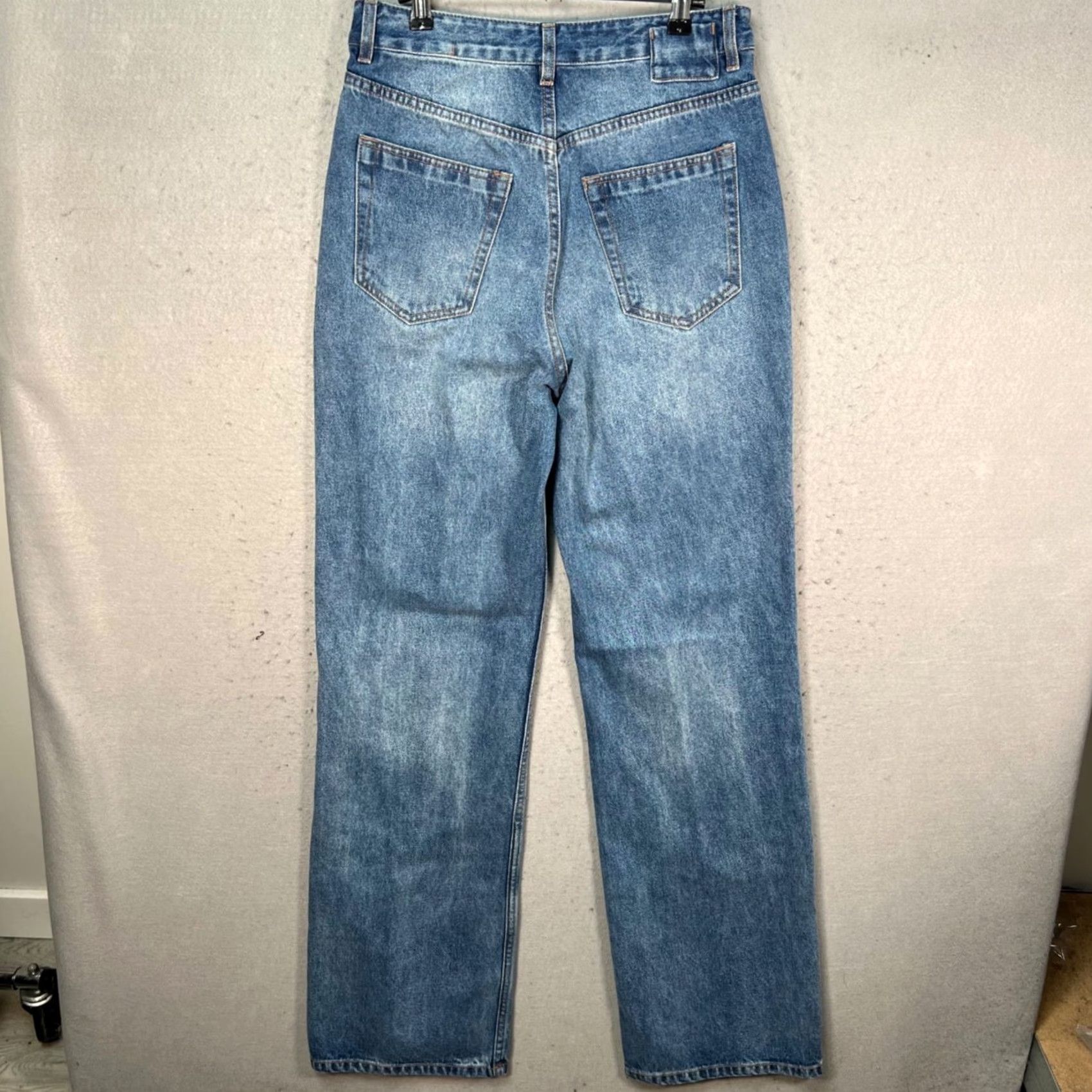 Vintage Acsense Studio Womens Size XL High-Waisted Blue Denim Jeans Straight Leg Size 40" / US 18 - 2 Thumbnail