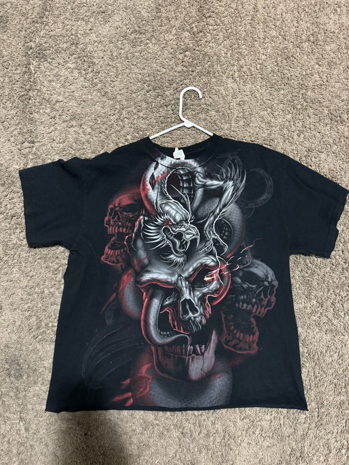 Japanese Brand × Vintage y2k skull shirt Size US L / EU 52-54 / 3 - 1 Thumbnail