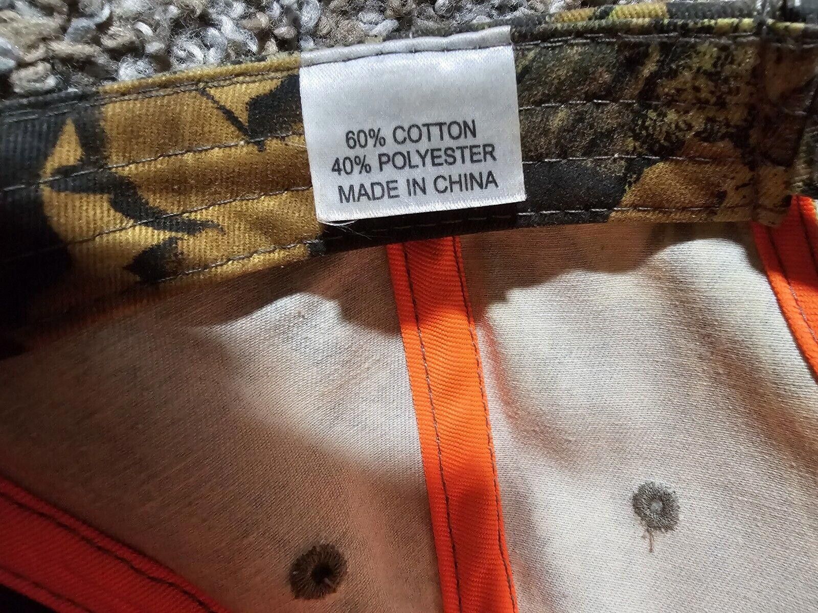 Designer Toyota Camo Hat Camouflage Orange Strap Back Hook Loop Size ONE SIZE - 8 Thumbnail