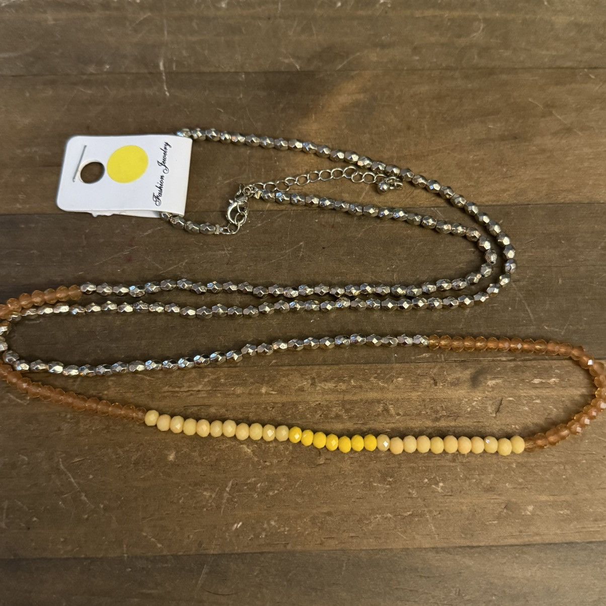 Other Long gold, yellow and orange bead necklace Size ONE SIZE - 4 Thumbnail