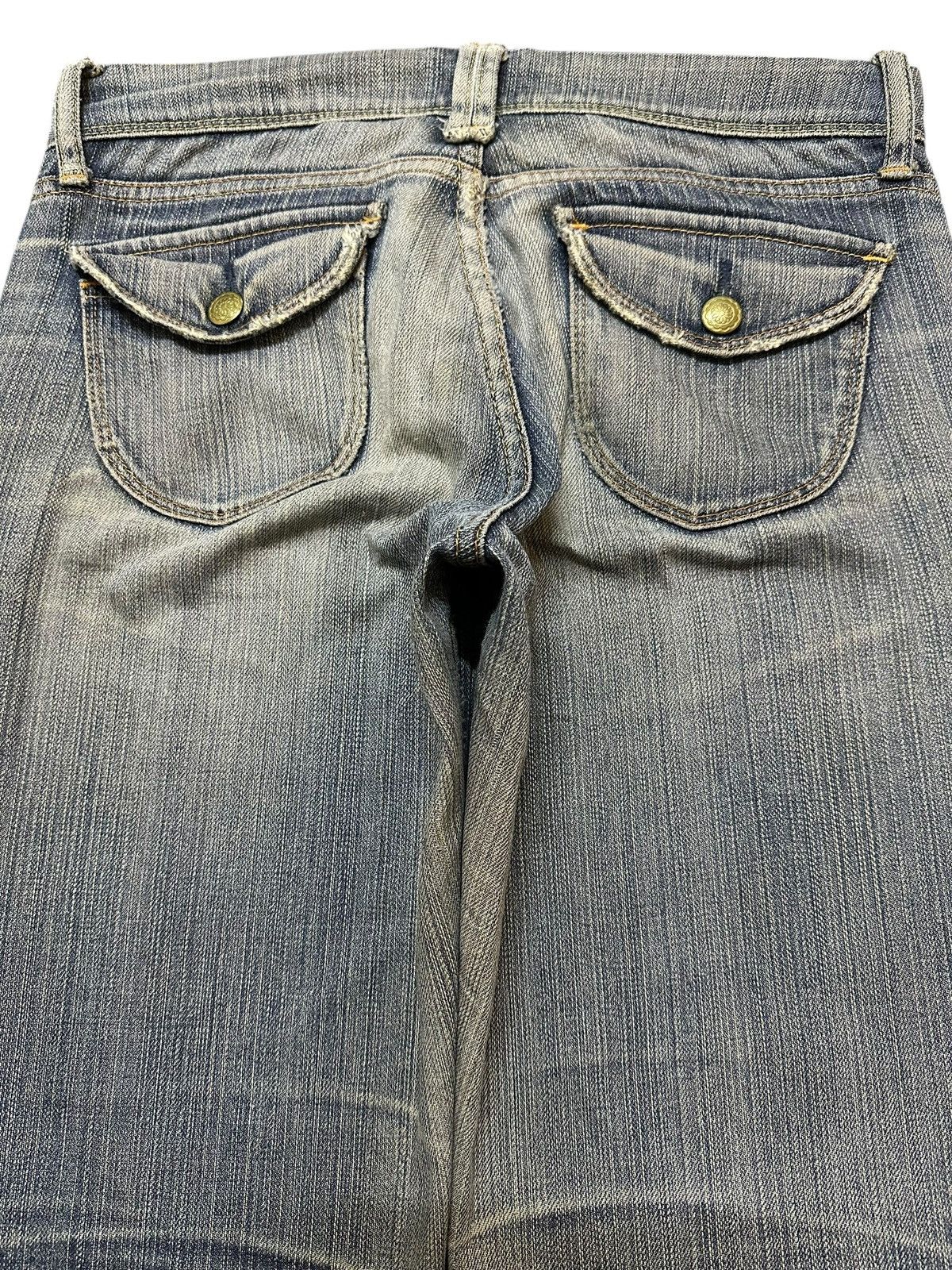 Uniqlo Vintage Japanese Uniqlo Faded Wash Distress Wide Leg Jeans Size US 30 / EU 46 - 5 Thumbnail