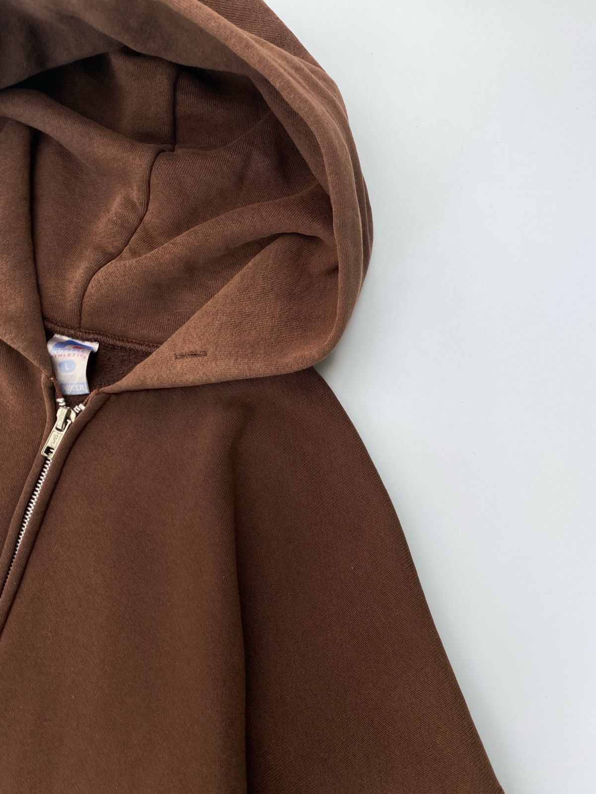 Russell Athletic Sunfaded Choco Brown Russell Athletic Boxy Zip Hoodie Size US L / EU 52-54 / 3 - 2 Thumbnail
