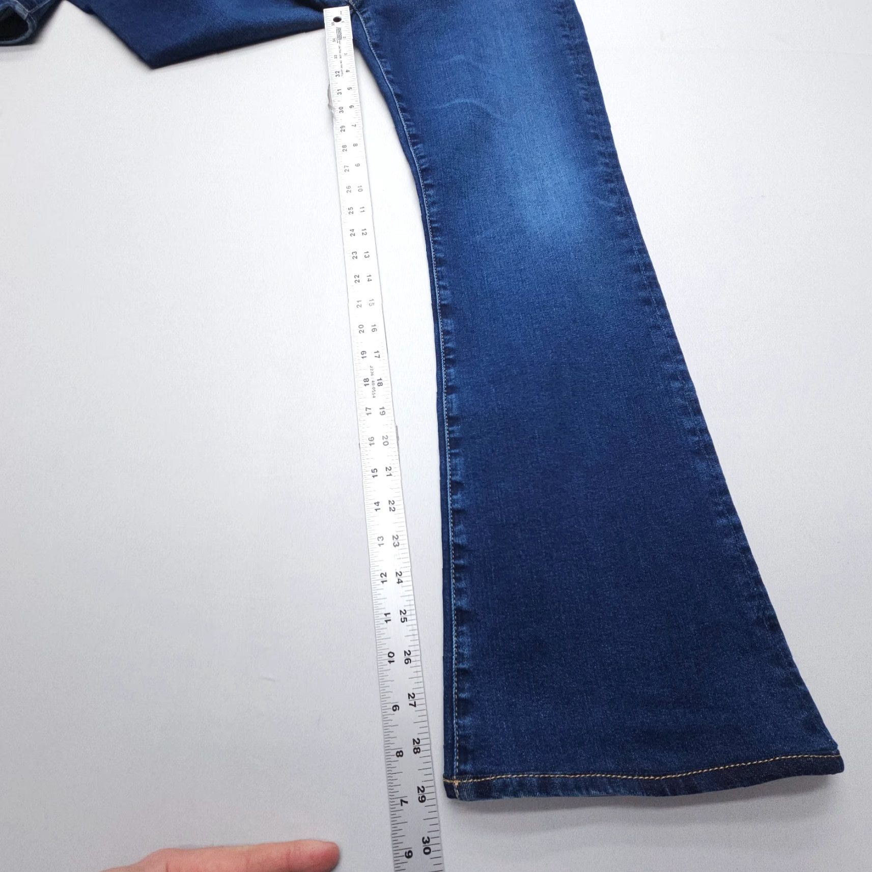 Denime AG Adriano Goldschmied Jeans Bootcut 28 Dark Blue Denim Women Regular Size 28 Low Rise 5-Pocket USA Bagged? Size 28" / US 6 / IT 42 - 4 Thumbnail