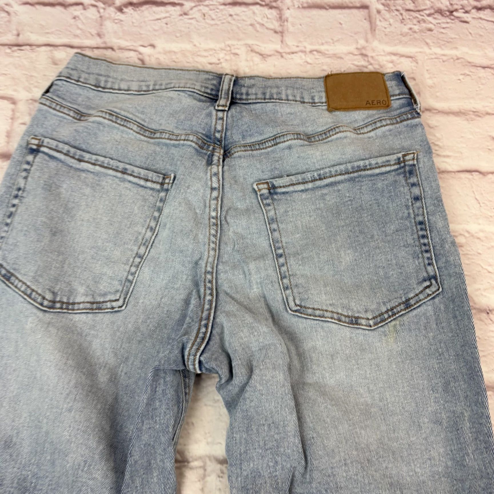 Vintage Aéropostale Jeans Womens 10 Light Wash Stretch Mom Distressed Ripped 30 x 26 Size 32" / US 10 / IT 46 - 3 Thumbnail
