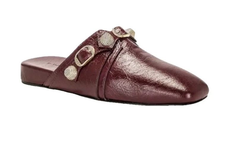 Balenciaga Balenciaga Burgundy Leather Mules Size US 9 / IT 39 - 1 Thumbnail