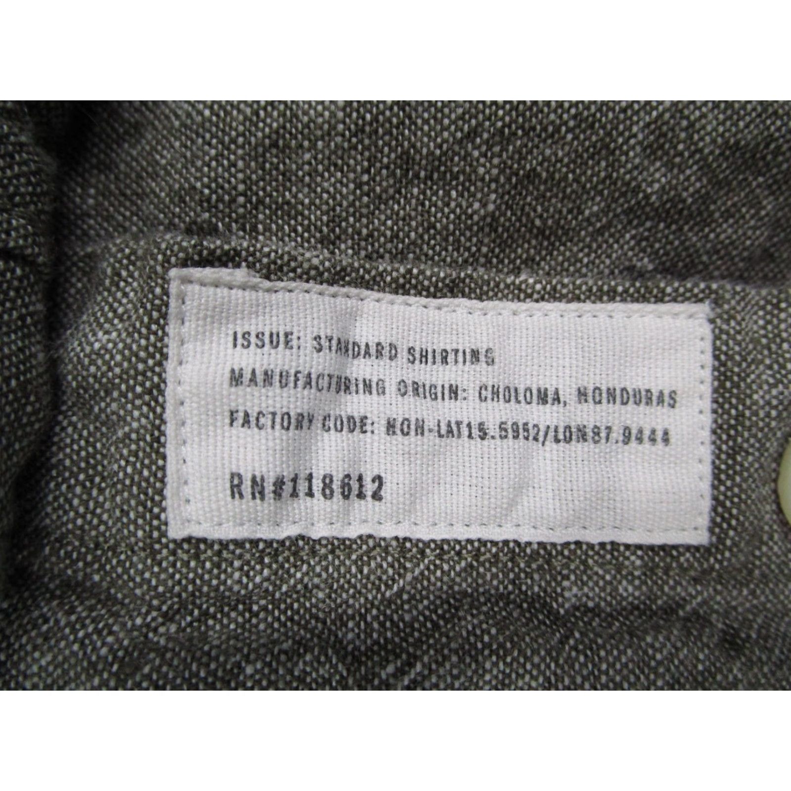 Apolis Apolis Shirt Mens Medium Gray Button-Down Long Sleeve Double Pocket 2SHWC101 Size US M / EU 48-50 / 2 - 3 Thumbnail