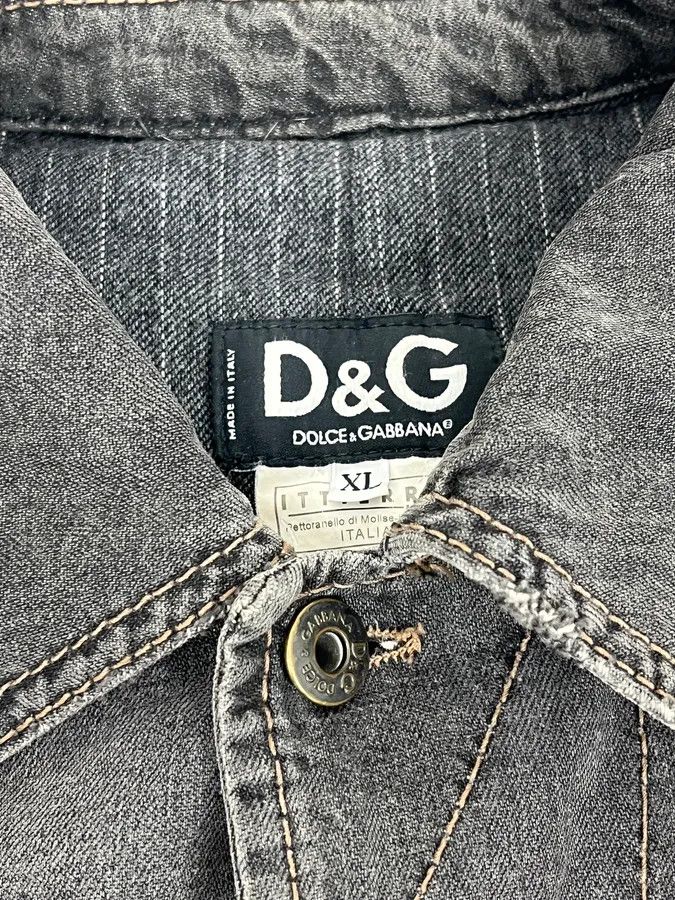 Dolce & Gabbana AW2004 Dolce & Gabbana Grey Denim Pocket Straps Jacket Size US M / EU 48-50 / 2 - 8 Thumbnail