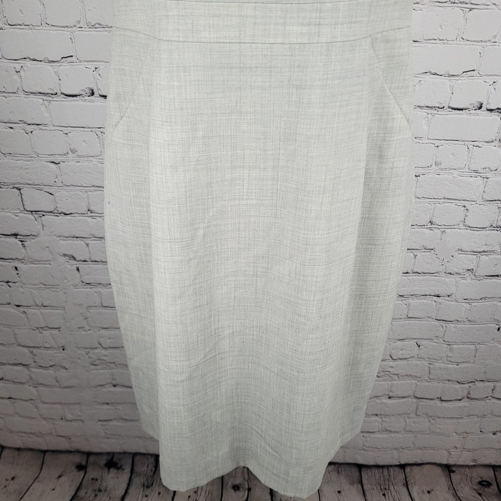 J.Crew J.CREW Gray Wool Sleeveless Ruffled Shoulder Lined Back Slit Zip Sheath Dress 6 Size M / US 6-8 / IT 42-44 - 7 Thumbnail