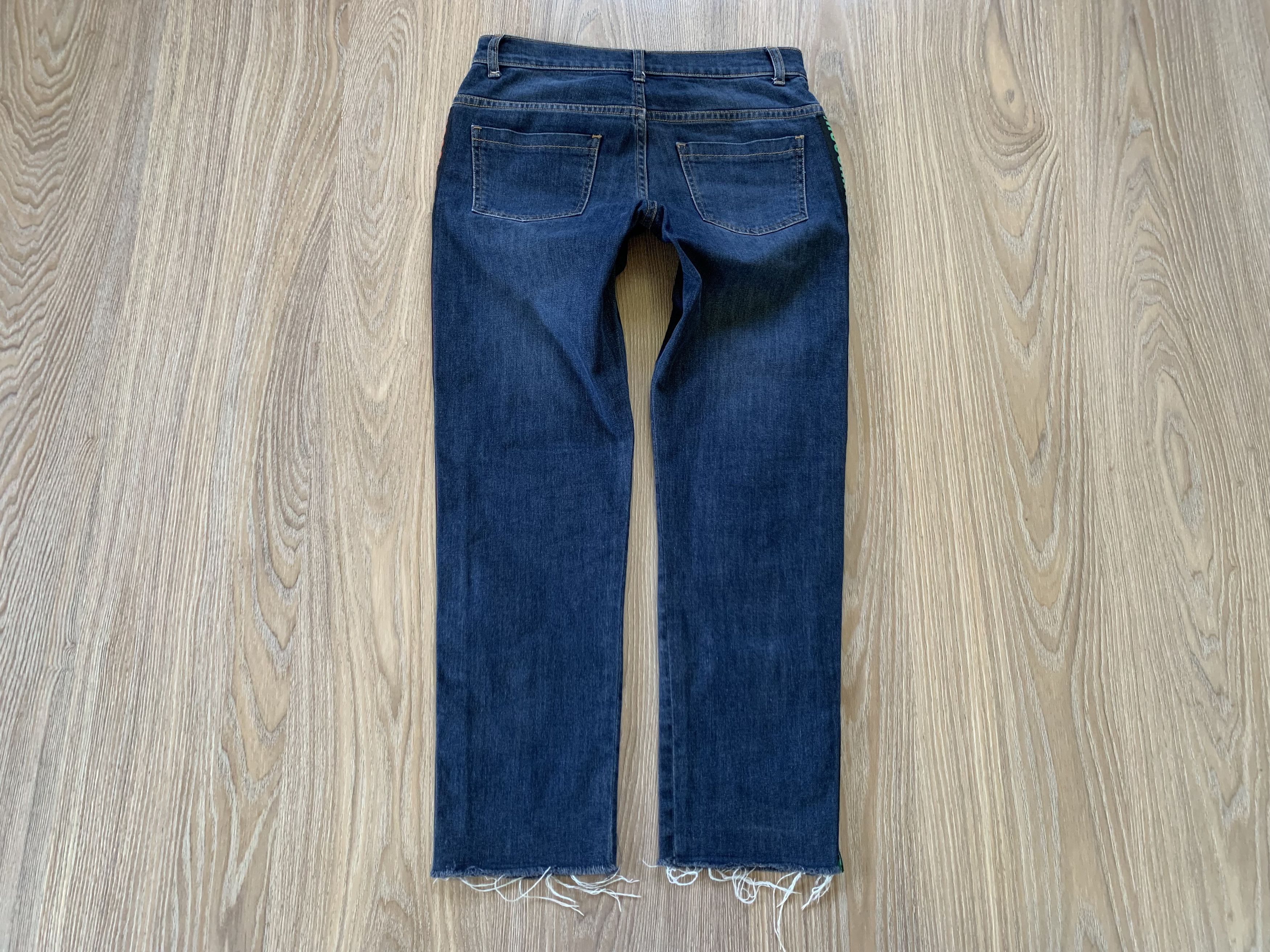 Moschino Moschino Teen Junior Stripe Lampas Multilogo Jeans Size US 26 / EU 42 - 3 Thumbnail