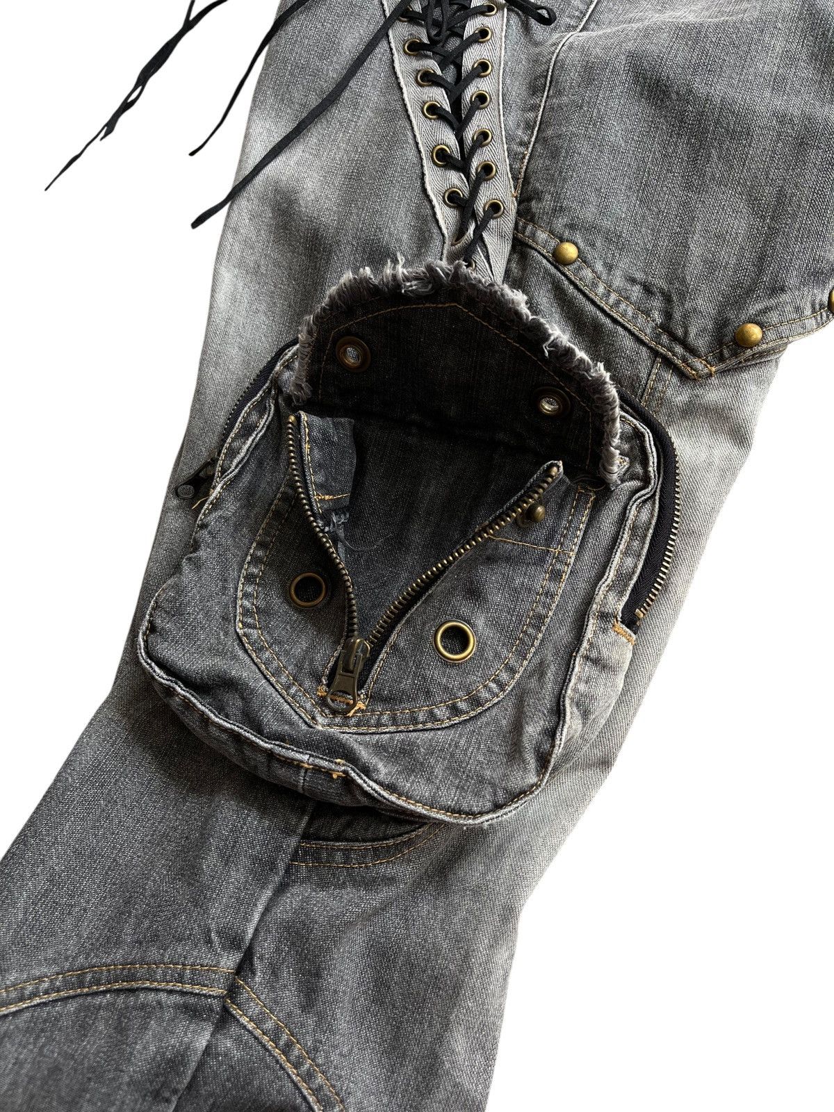 If Six Was Nine × Japanese Brand × Le Grande Bleu (L.G.B.) In the attic pocket zip distressed flared denim pants Size US 32 / EU 48 - 5 Thumbnail