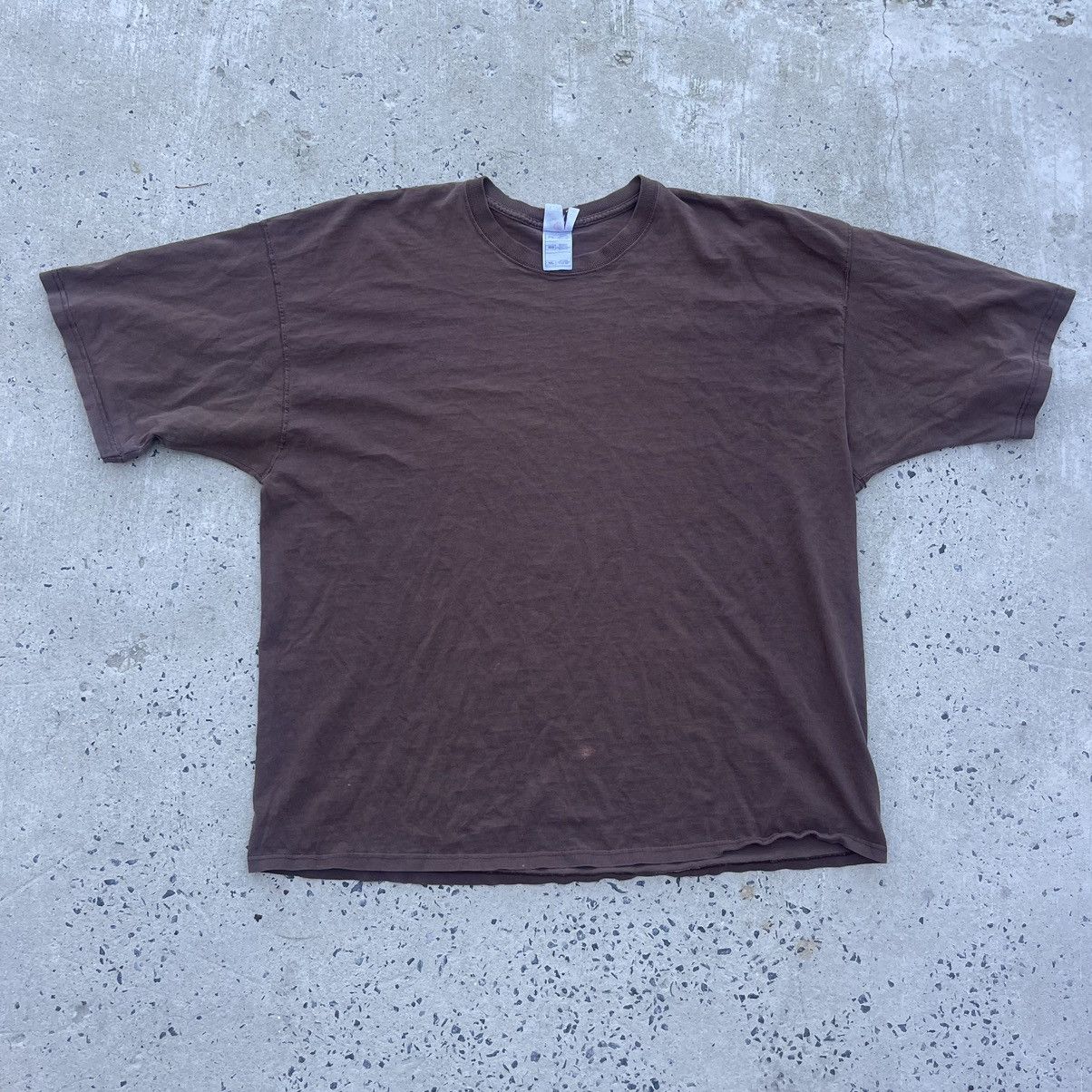 Fruit Of The Loom Vintage Thrashed Coffee Brown Blank Fruit of the Loom Shirt Size US XXL / EU 58 / 5 - 1 Thumbnail