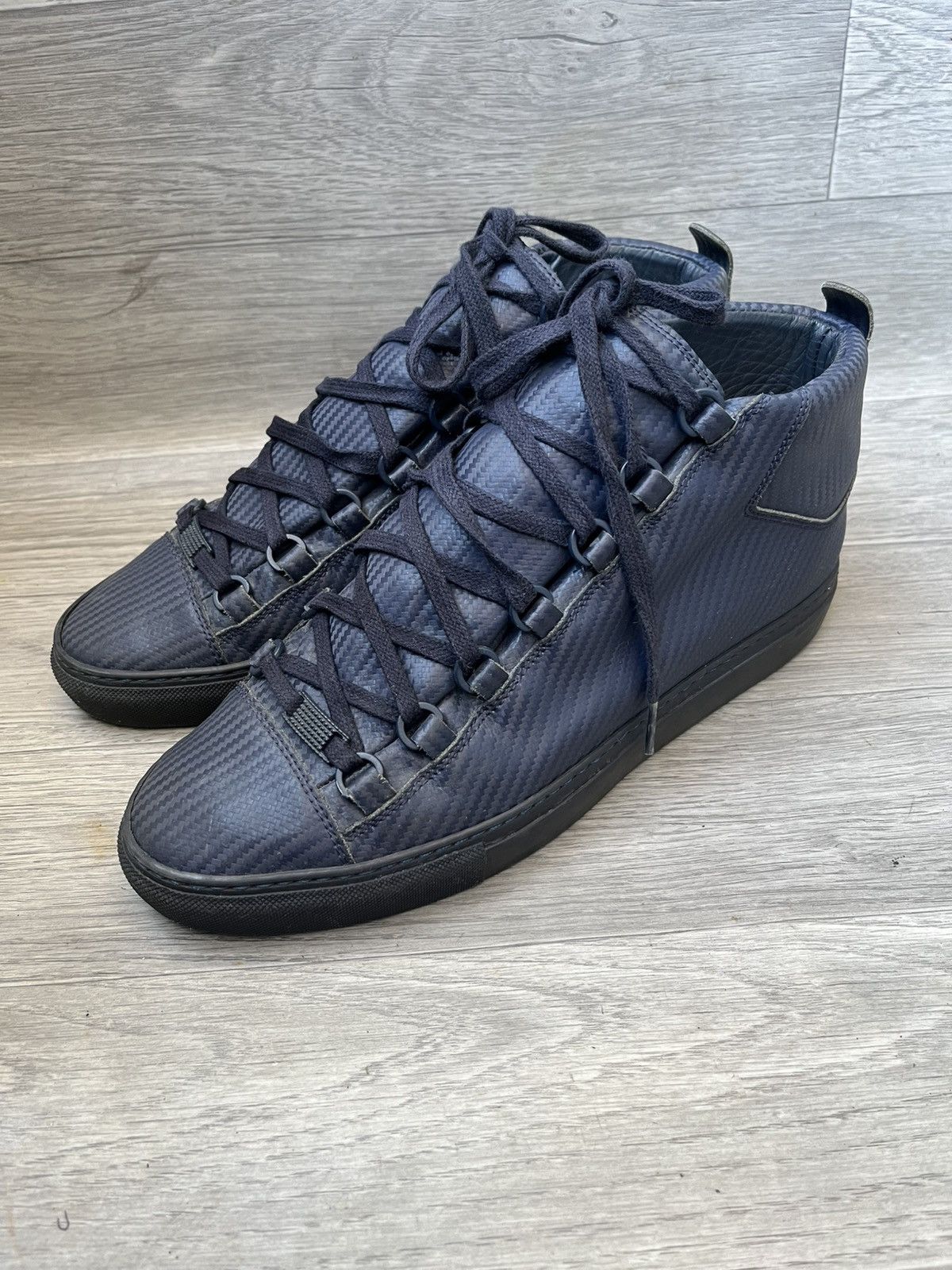 Balenciaga Balenciaga arena carbon blue hi-top sneakers sz 41 Size US 8 / EU 41 - 1 Thumbnail
