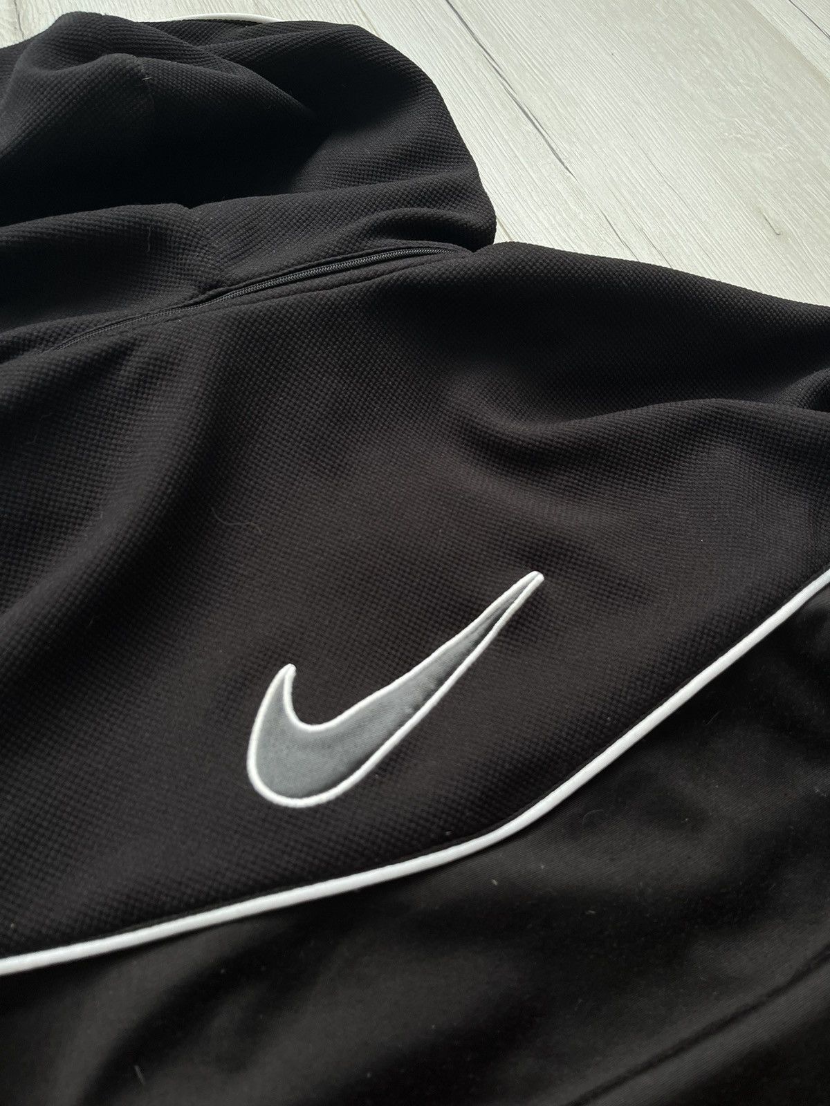 Nike × Vintage NIKE Vintage 90s Big Swoosh Y2K Track Zip Jacket Hoodie USA Size US XL / EU 56 / 4 - 5 Thumbnail