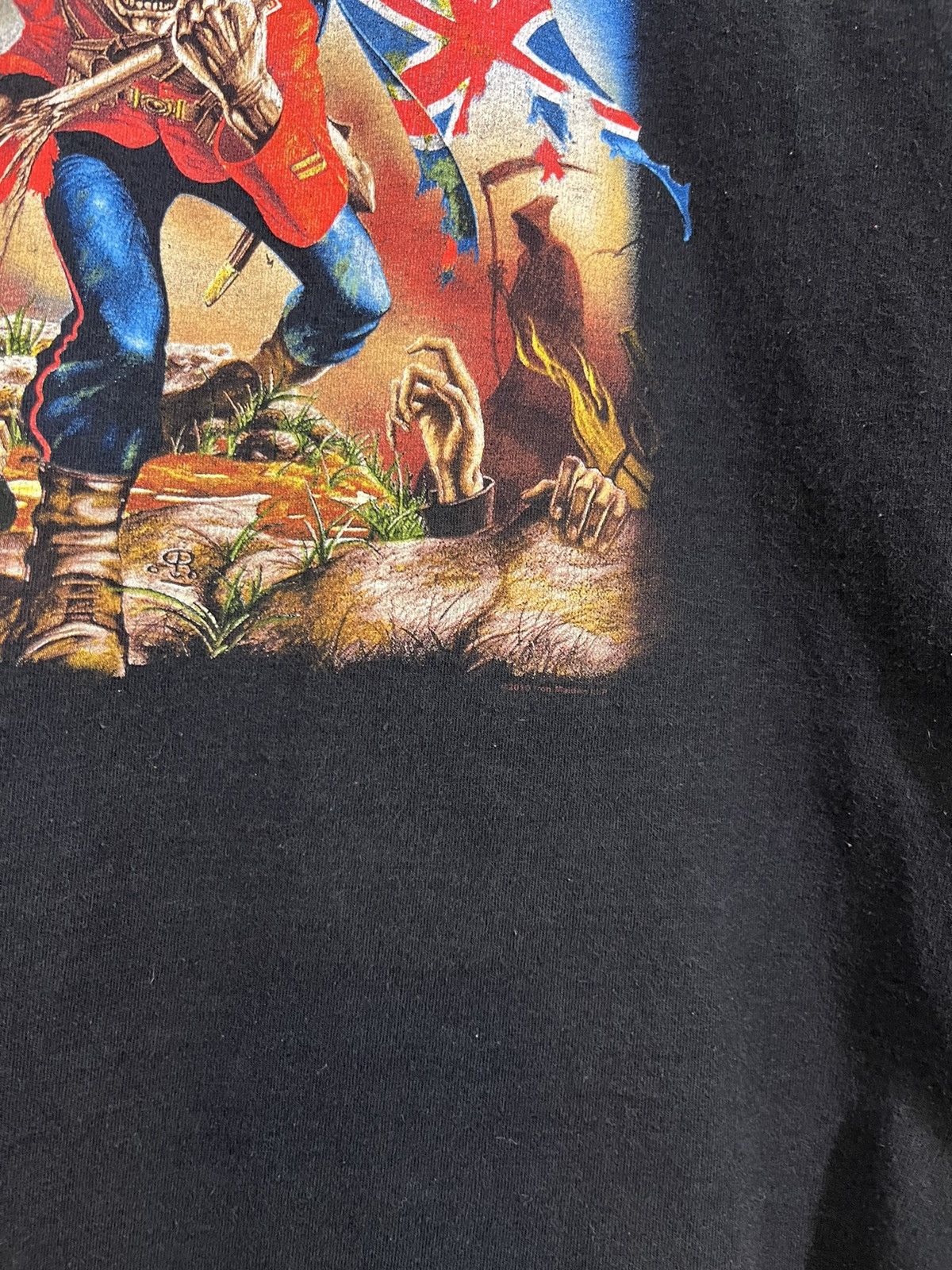 Band Tees Iron Maiden 2000s Faded Union Jack British Flag Band Tee Size US L / EU 52-54 / 3 - 6 Thumbnail