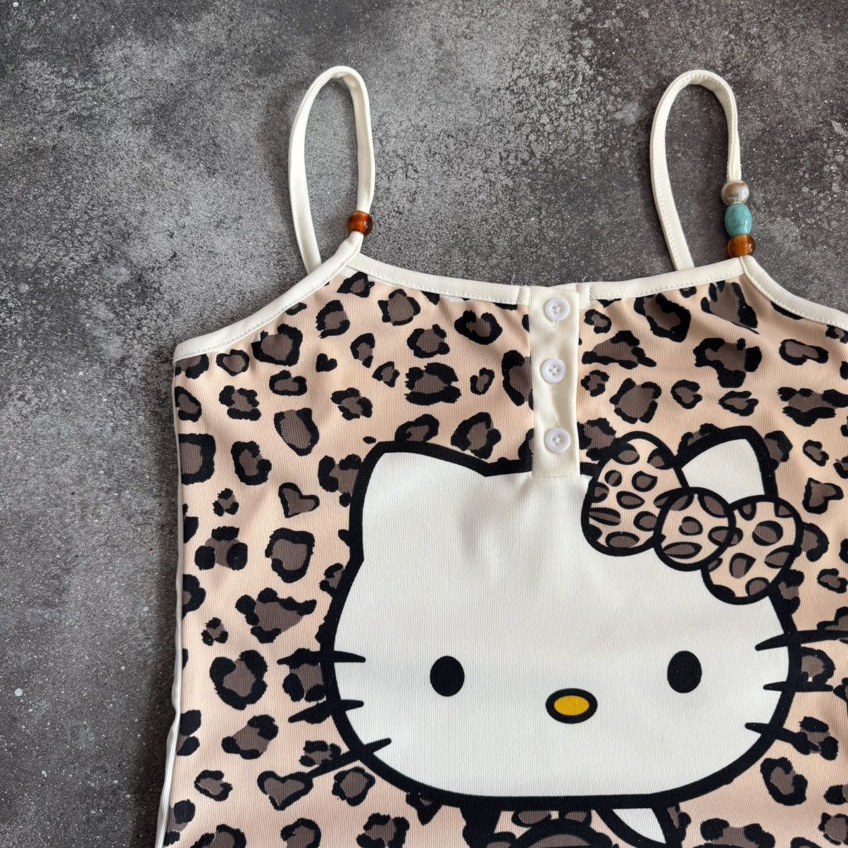 Hysteric Glamour × Japanese Brand × Vintage Hello Kitty Amazing Y2K Sexy Glam Leopard Tank Top Size M / US 6-8 / IT 42-44 - 3 Thumbnail