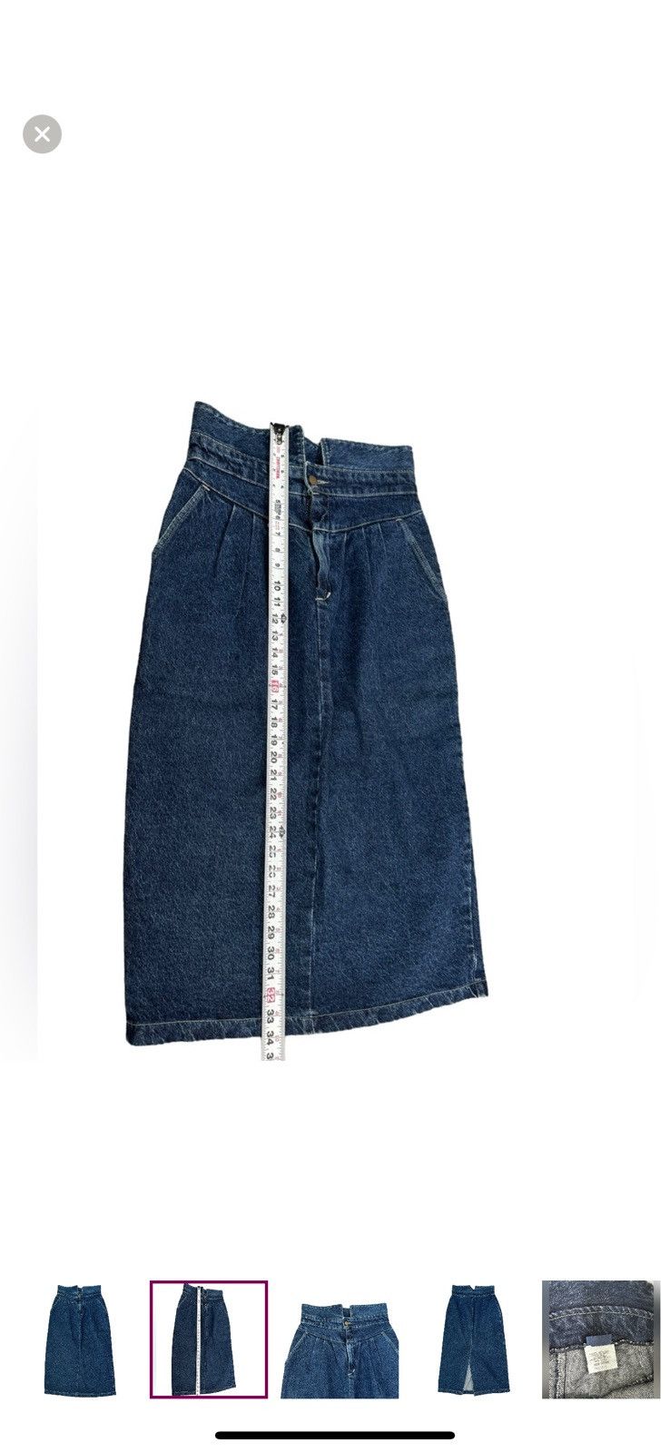 Other Stuffed Shirt Vintage Denim Maxi Skirt Size 11/12 Size 34" / US 12 / IT 48 - 2 Thumbnail