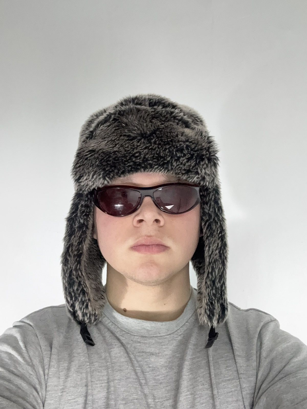 Le Grande Bleu (L.G.B.) Vintage Y2K Fuzzy Fur Ushanka Hat if six was nine LGB Style Size ONE SIZE - 8 Thumbnail