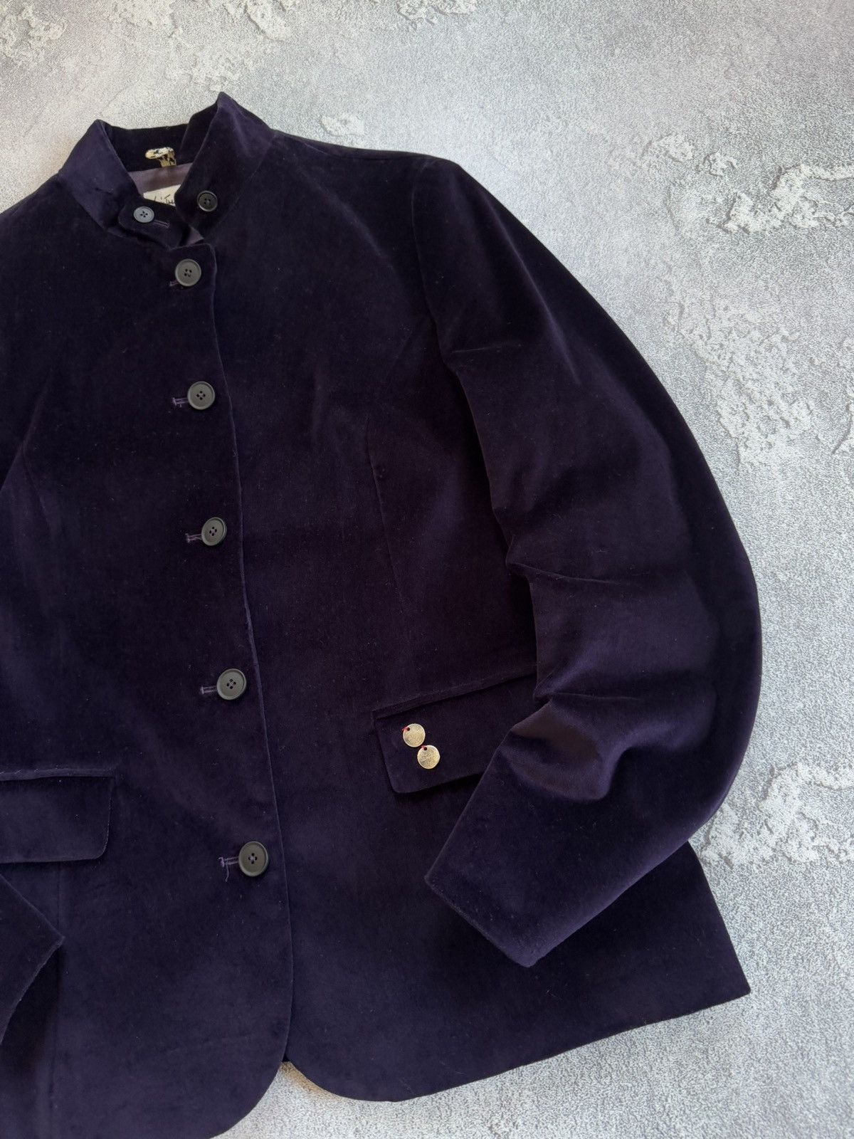 Designer Luis Trenker 48size velour purple blazer jacket coat Size XL / US 12-14 / IT 48-50 - 4 Thumbnail