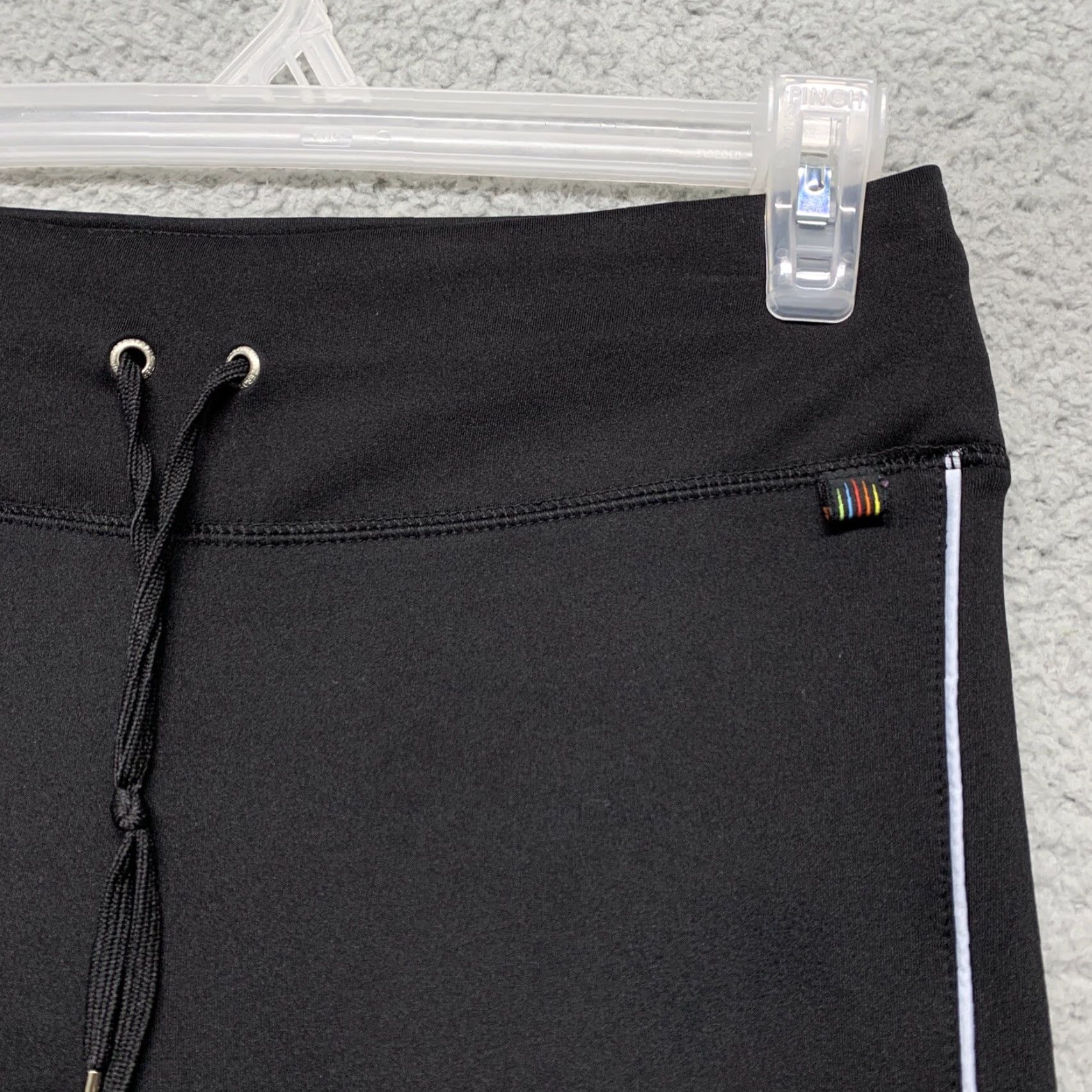 Vintage ZX Sport Women’s Capri Athletic Pants Sz S Black White Stripe Stretch Drawstring Size 28" / US 6 / IT 42 - 7 Thumbnail