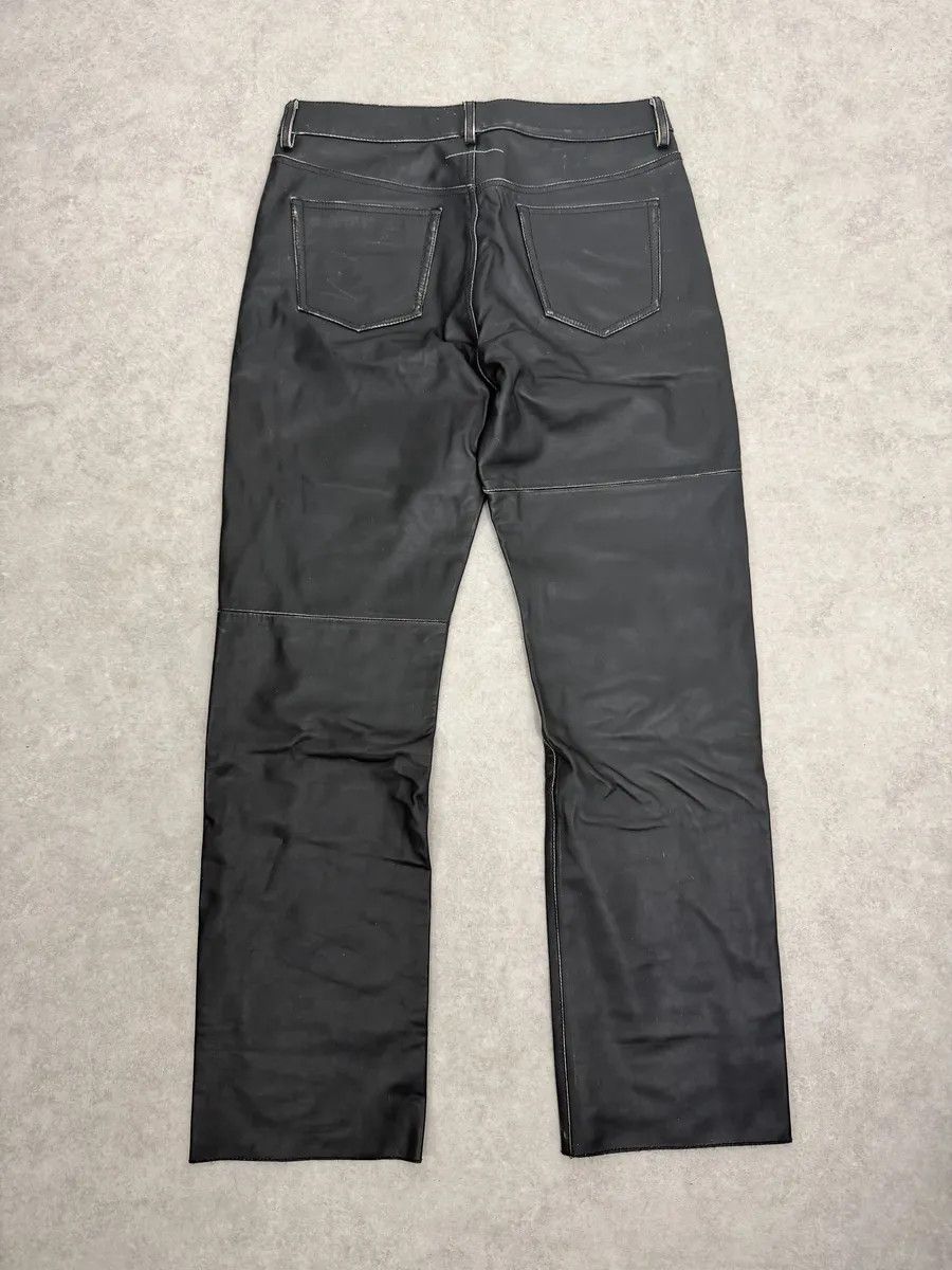 Maison Margiela AW2023 Maison Margiela Black Leather Biker Pants Size US 32 / EU 48 - 2 Thumbnail