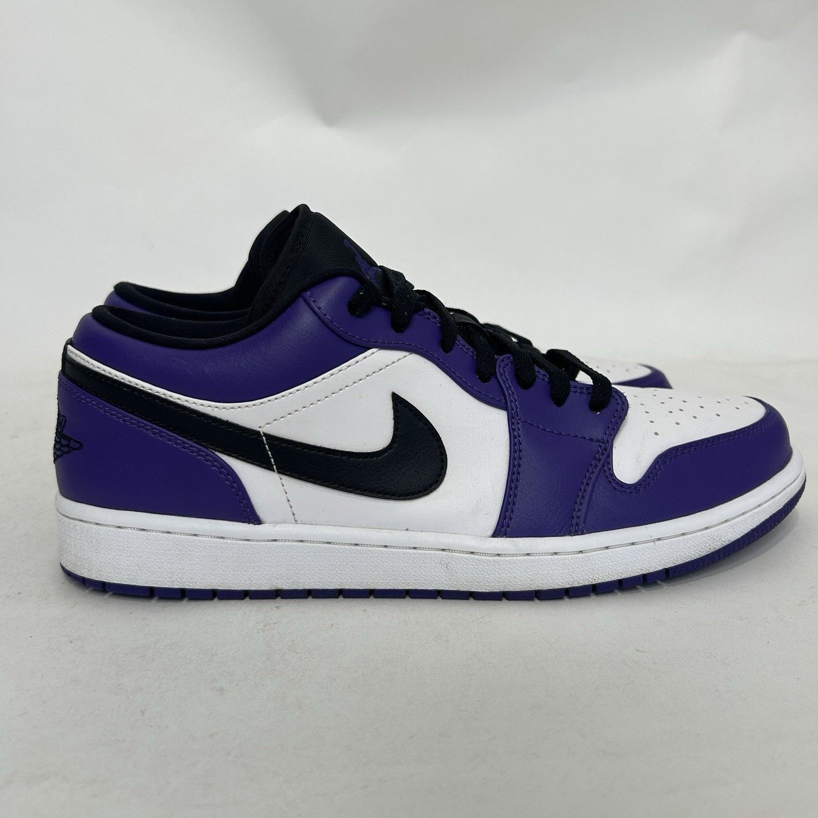 Jordan Brand Nike Air Jordan 1 Retro Low “Court Purple White” Size US 12 / EU 45 - 4 Thumbnail