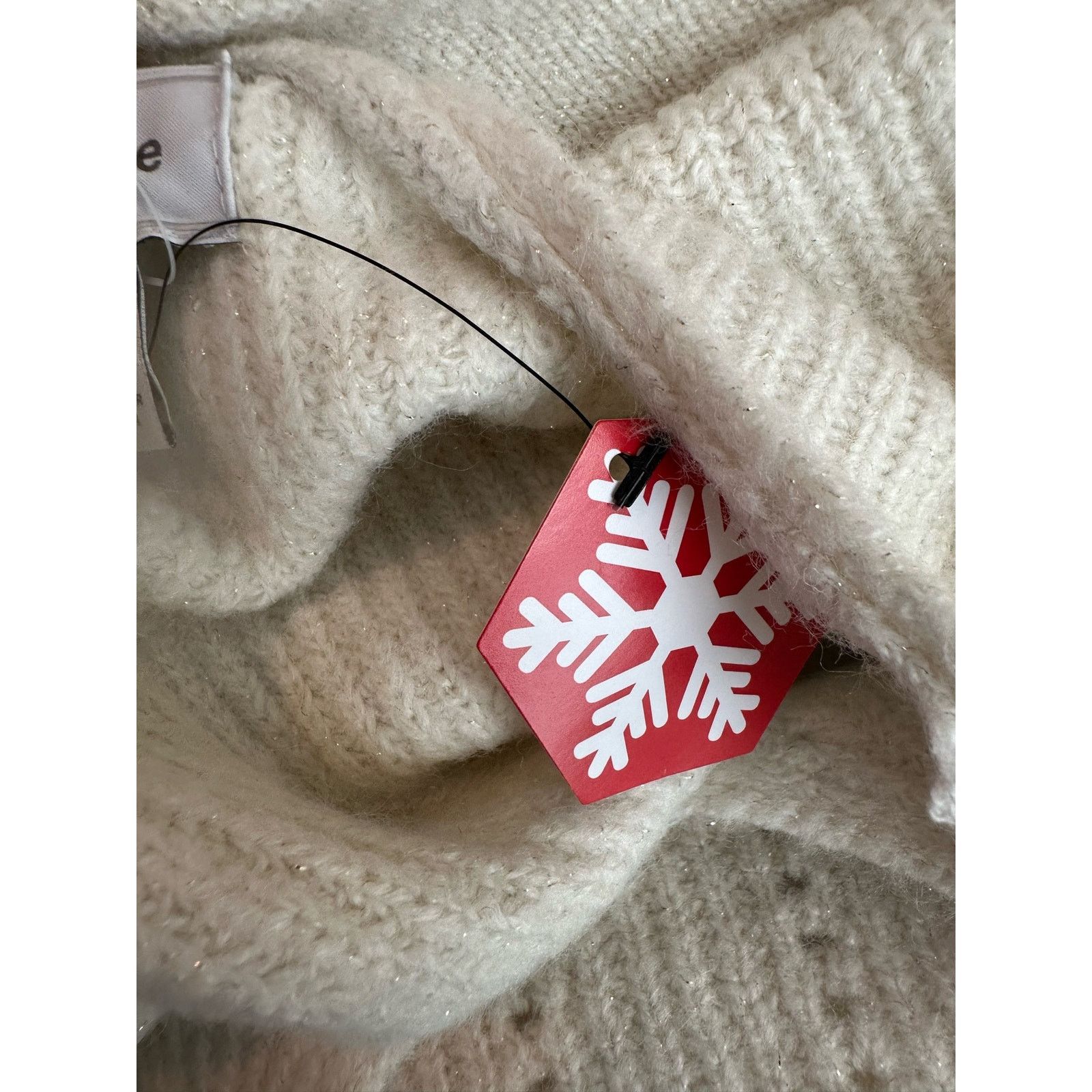Liz Claiborne Liz Claiborne Pointelle Sweater with Infinity Scarf Size L Size L / US 10 / IT 46 - 5 Thumbnail